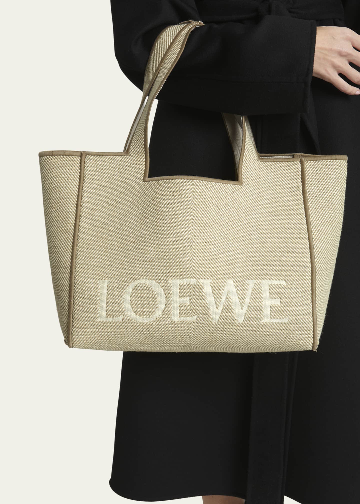 Loewe Small Canvas Jacquard Tote Bag Image 2 of 5