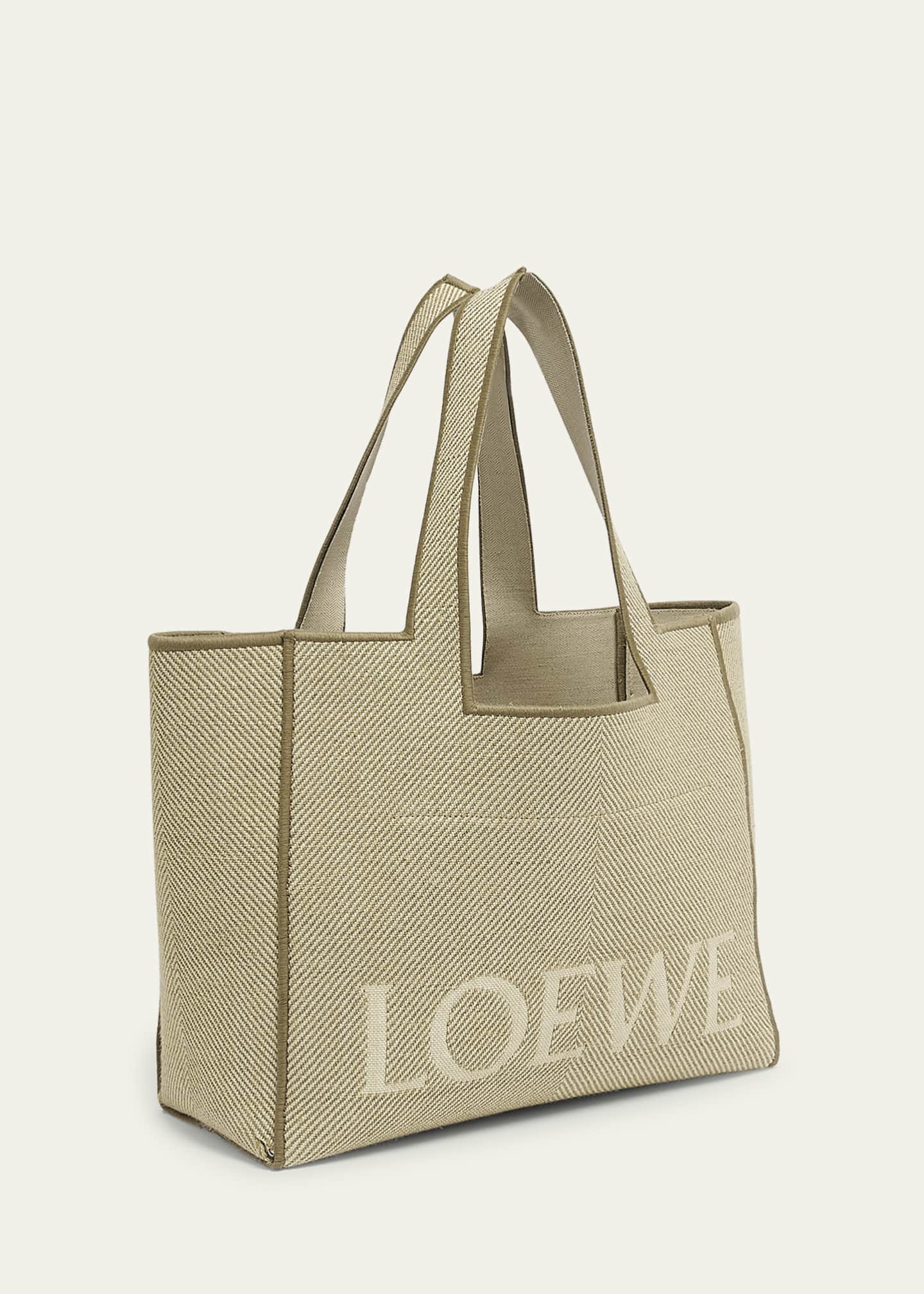 Loewe Small Canvas Jacquard Tote Bag Image 3 of 5