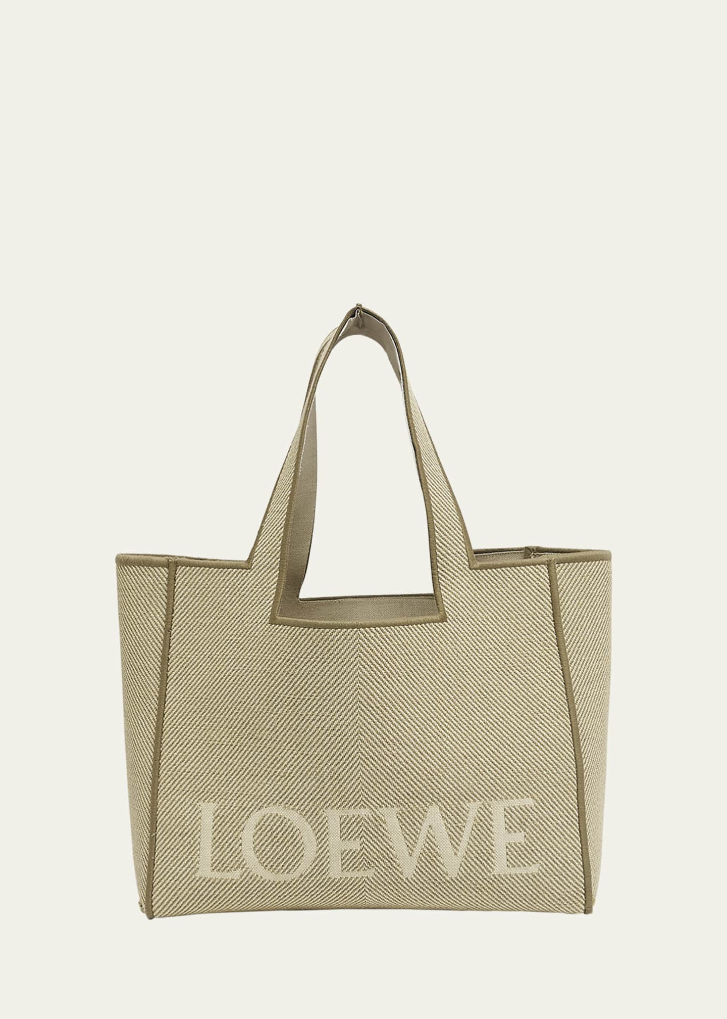 Loewe Small Canvas Jacquard Tote Bag Image 1 of 5
