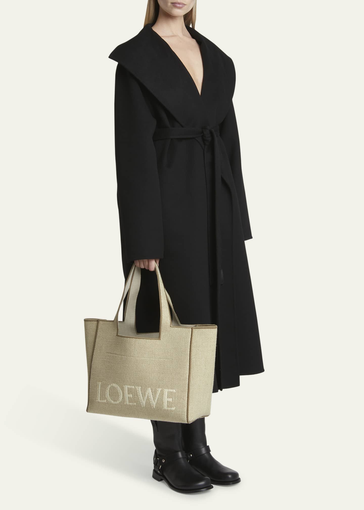 Loewe Small Canvas Jacquard Tote Bag Image 5 of 5
