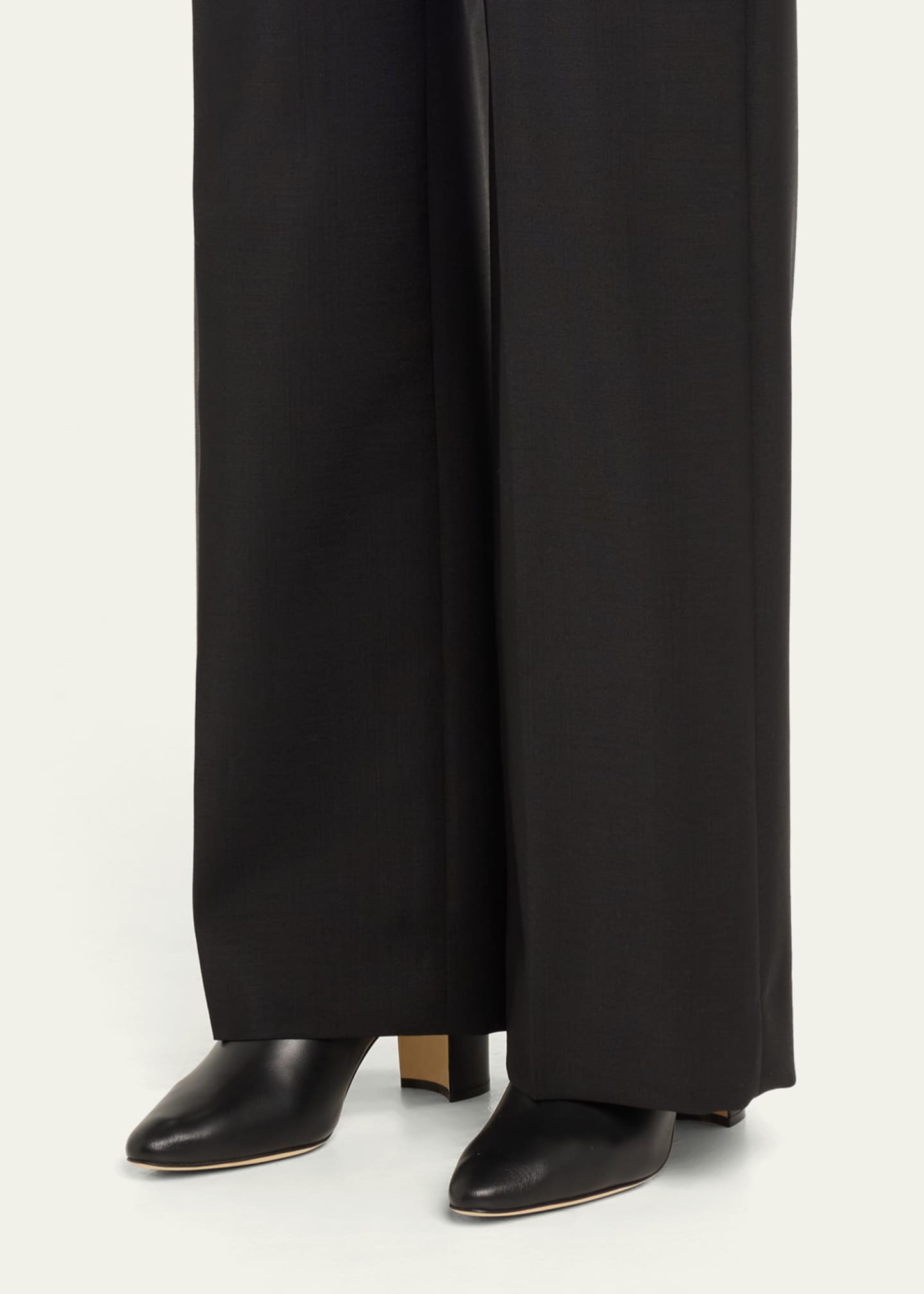 Manolo Blahnik Rosie Leather Zip Booties Image 2 of 4