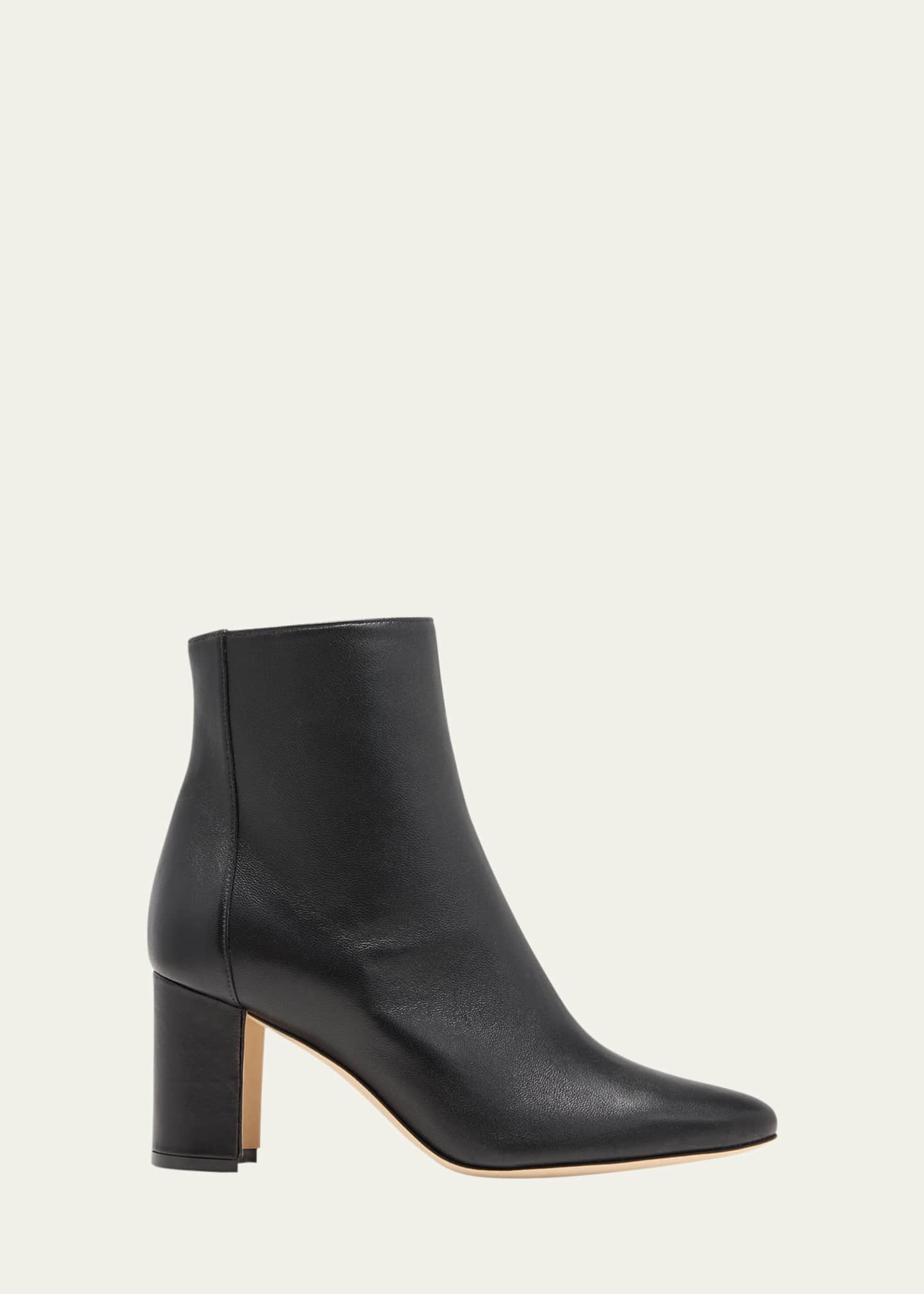 Manolo Blahnik Rosie Leather Zip Booties Image 1 of 4