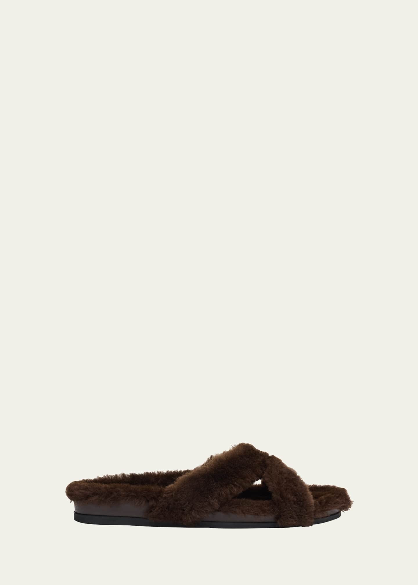 Manolo Blahnik Chilpa Shearling Slippers Image 1 of 6