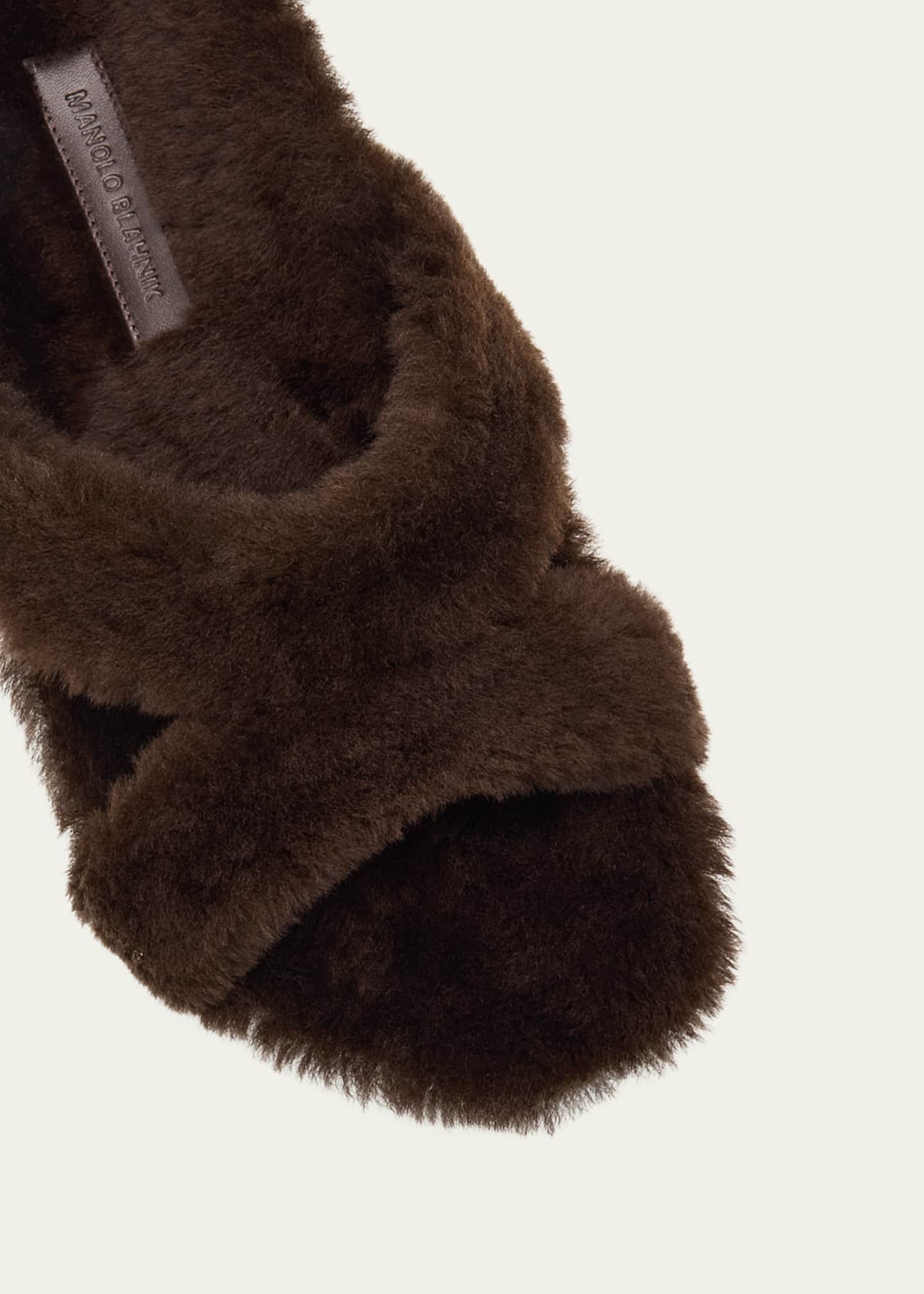 Manolo Blahnik Chilpa Shearling Slippers Image 5 of 6