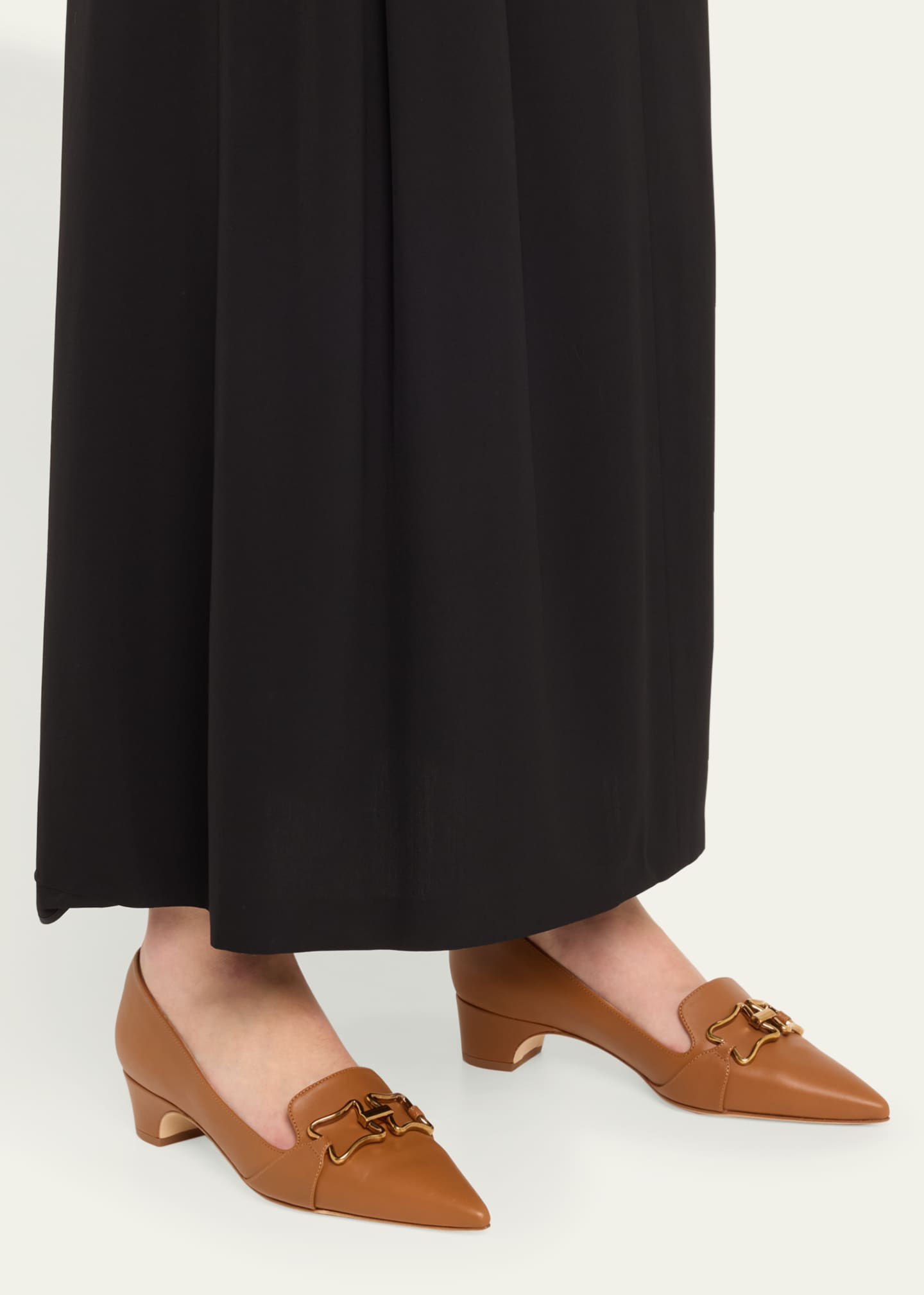 Manolo Blahnik Phobepla Two-Buckle Pumps Image 2 of 5
