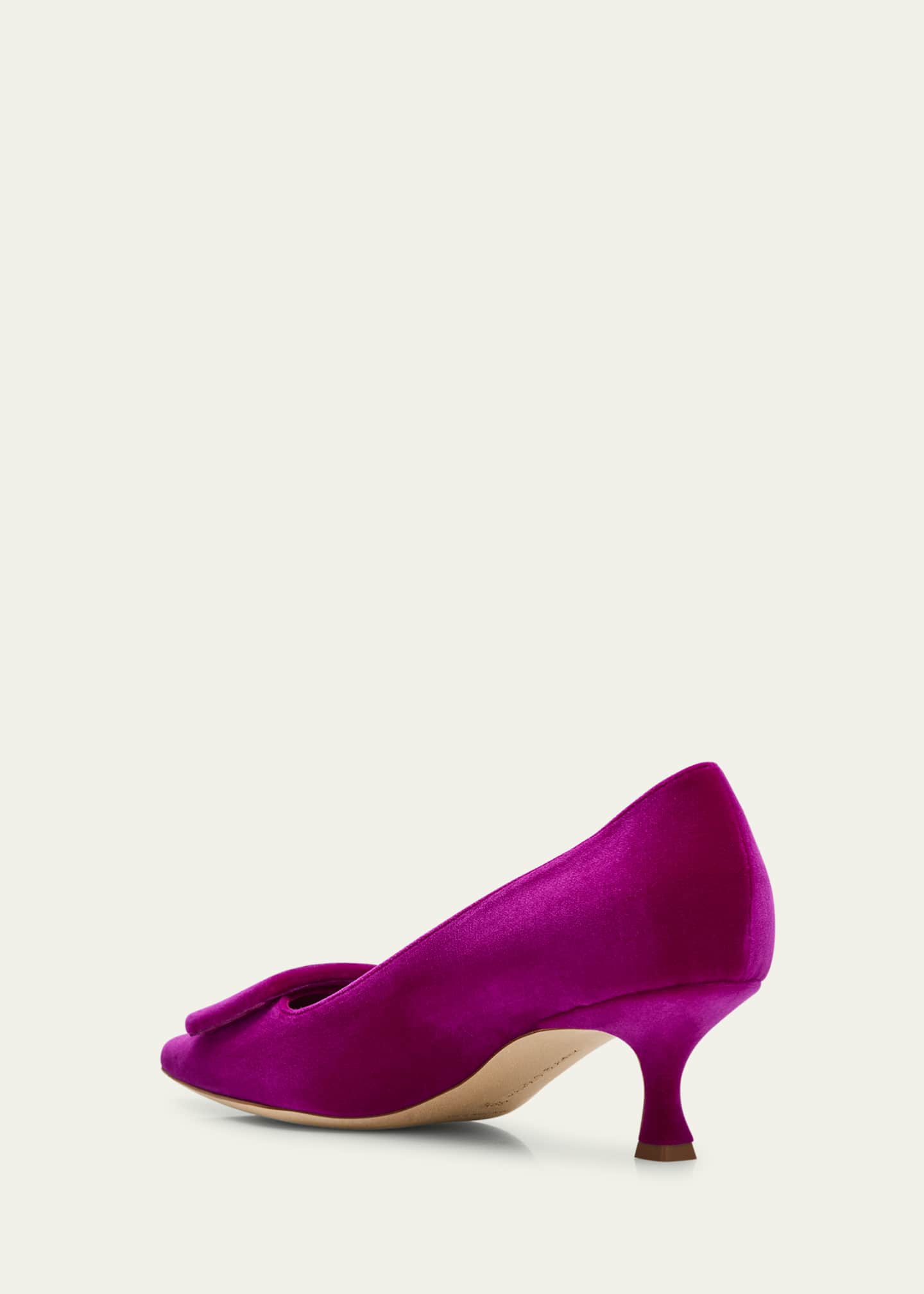 Manolo Blahnik Maysale Velvet Buckle Pumps Image 4 of 6