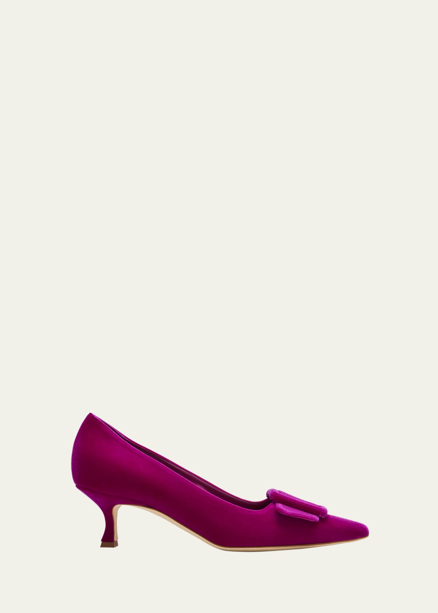 Manolo Blahnik Maysale Velvet Buckle Pumps Image 1 of 6