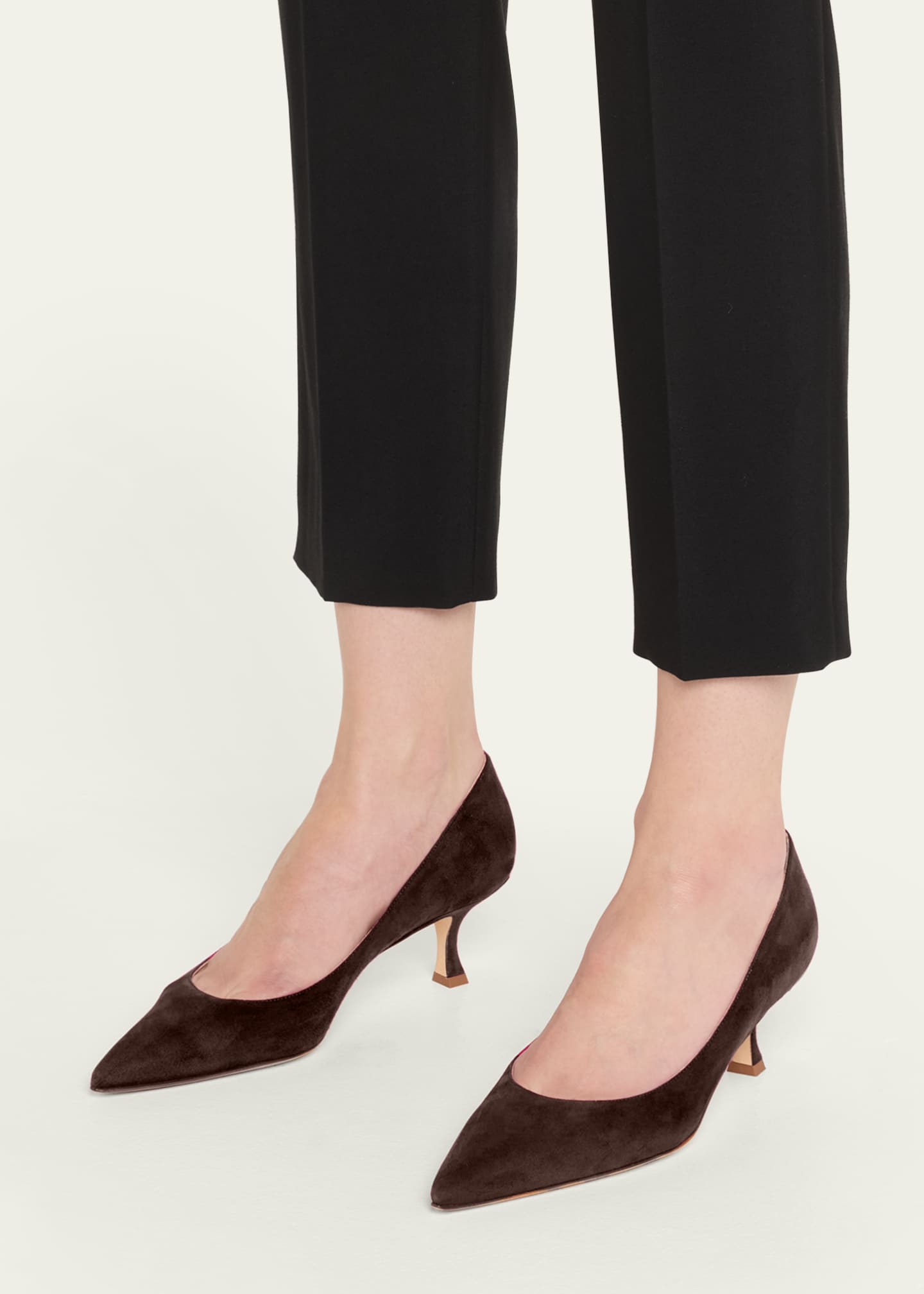 Manolo Blahnik Srila Suede Stiletto Pumps Image 2 of 5