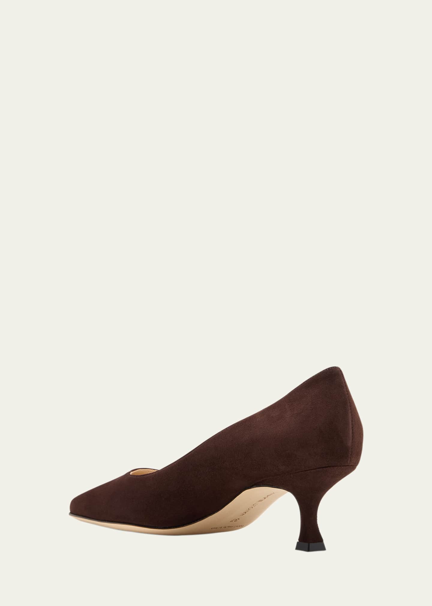 Manolo Blahnik Srila Suede Stiletto Pumps Image 4 of 5