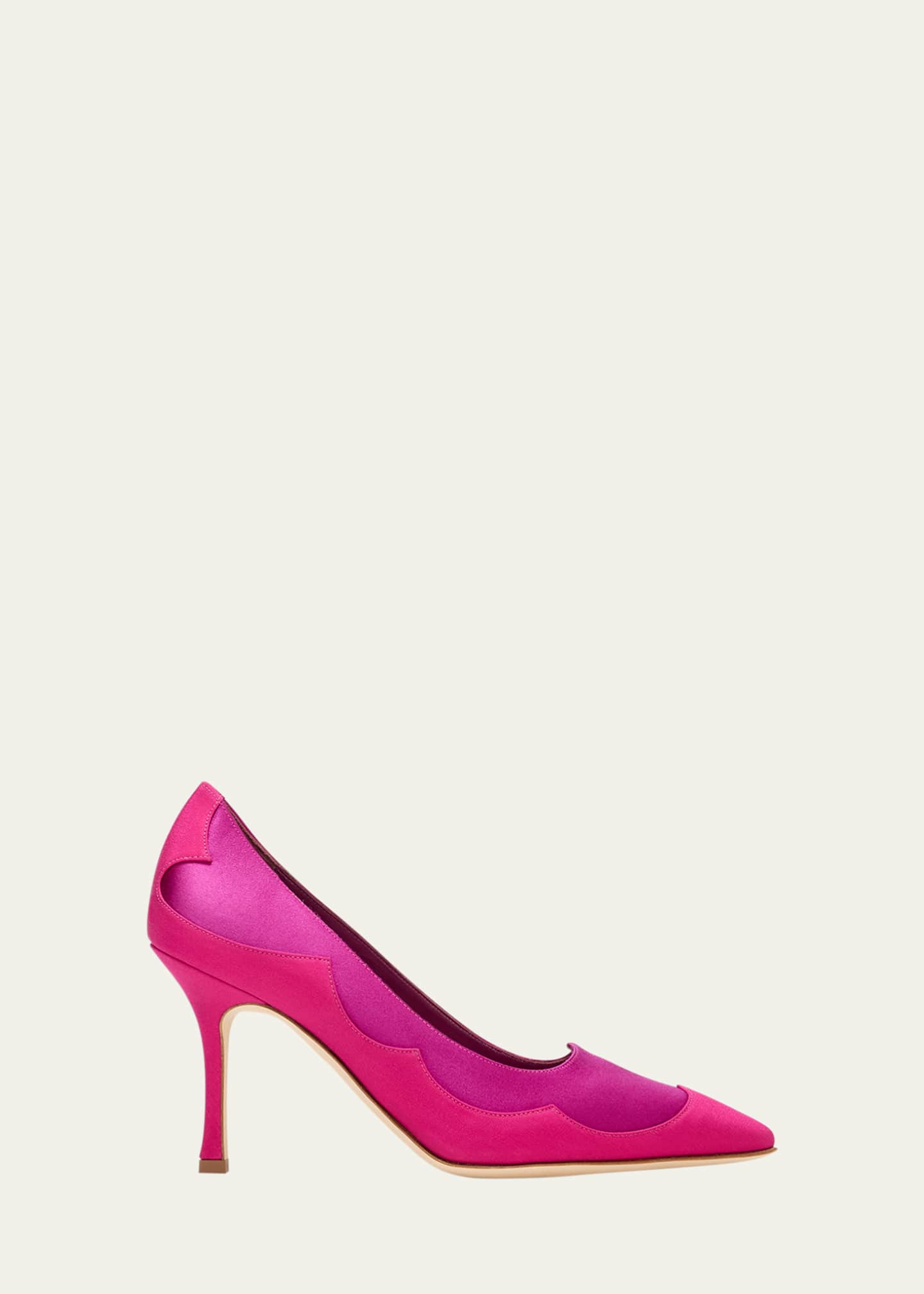 Manolo Blahnik Fabrakahi Layered Silk Pumps