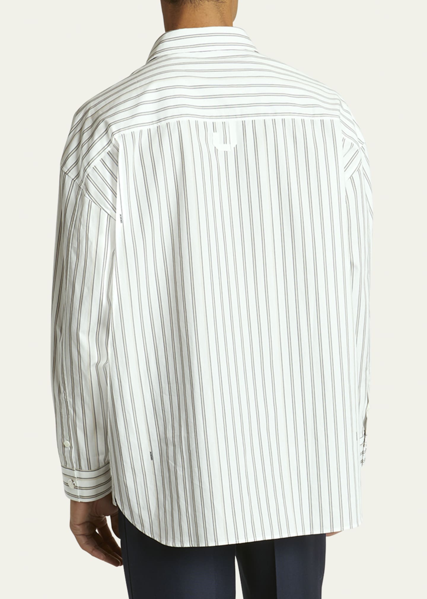 Jacquemus Men's Signature Striped Sport Shirt Image 3 of 5