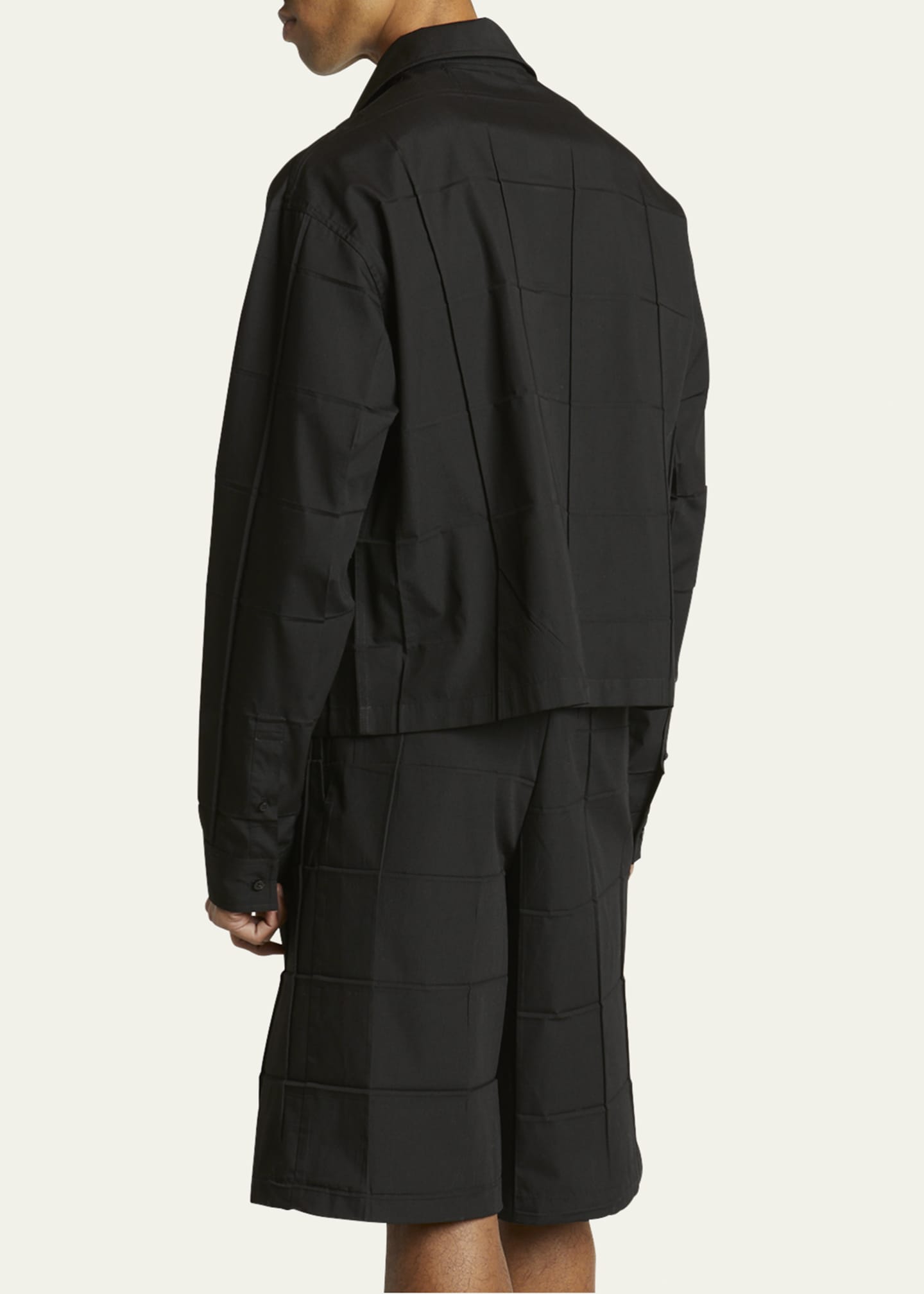 Jacquemus Men's Square Paneled Button-Down Shirt Image 3 of 5