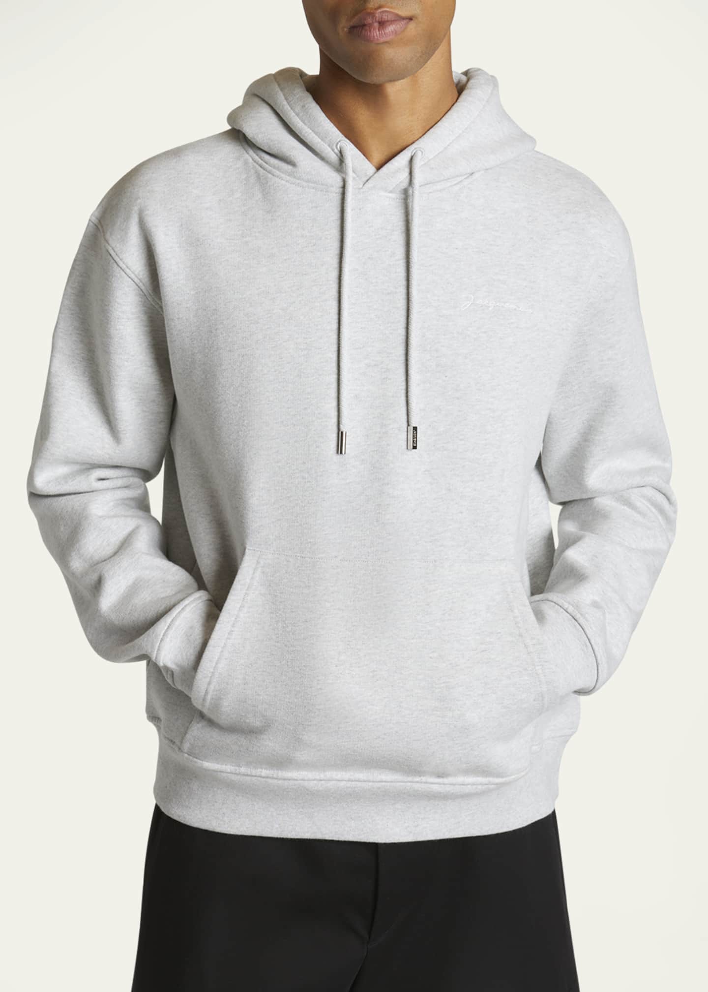 Jacquemus Men's Grosgrain Logo Hoodie Image 4 of 5
