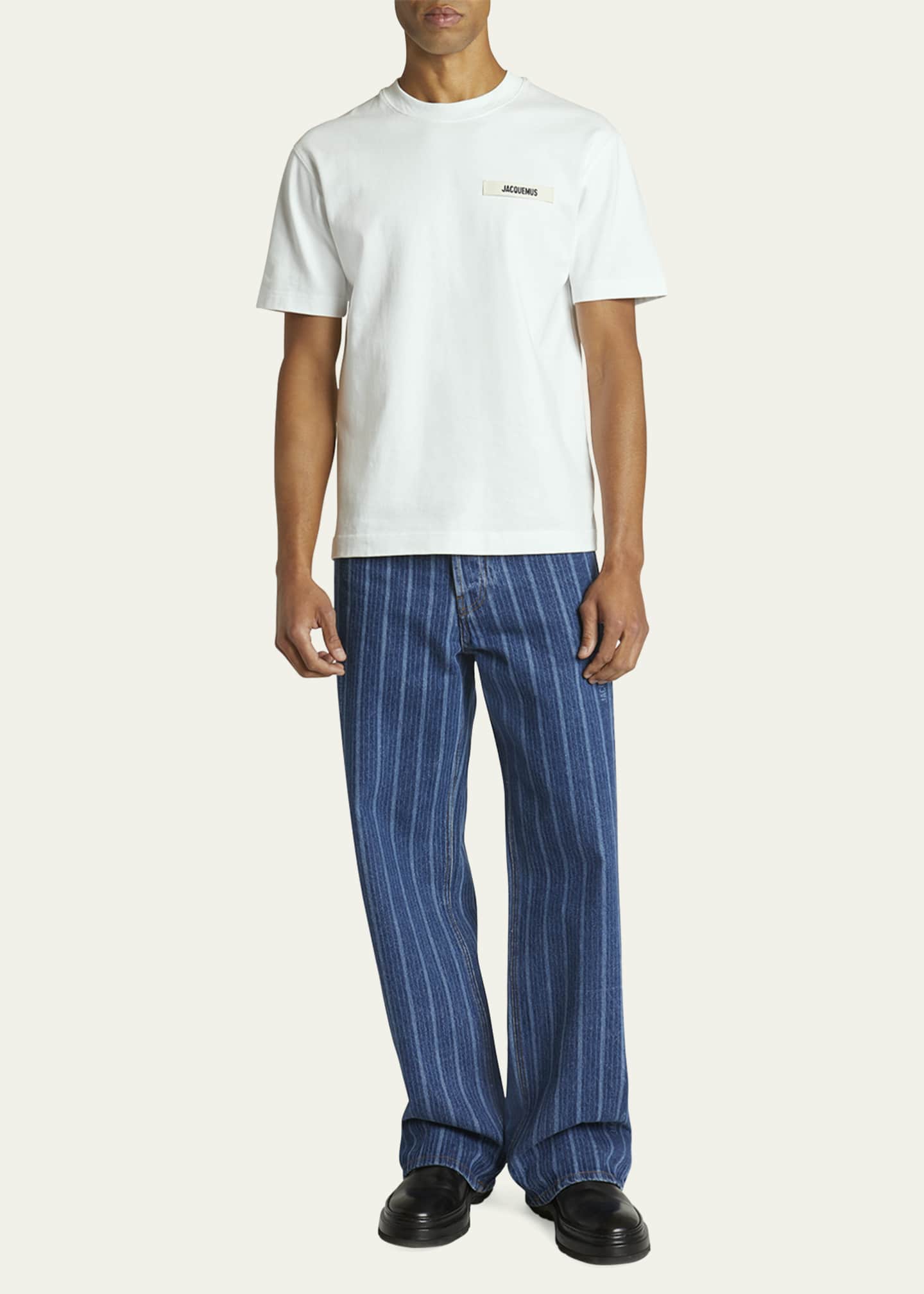 Jacquemus Men's Grosgrain Logo T-Shirt Image 2 of 5