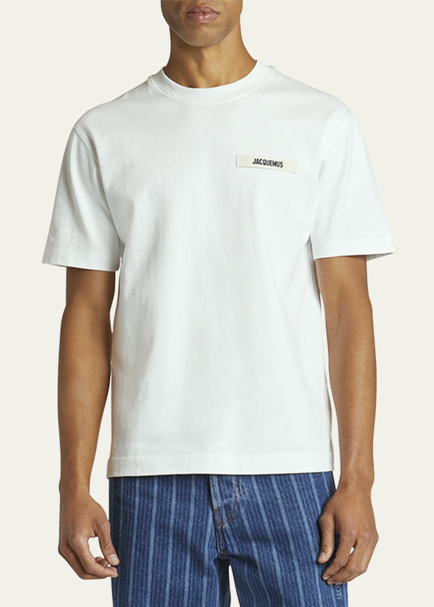 Jacquemus Men's Grosgrain Logo T-Shirt Image 4 of 5