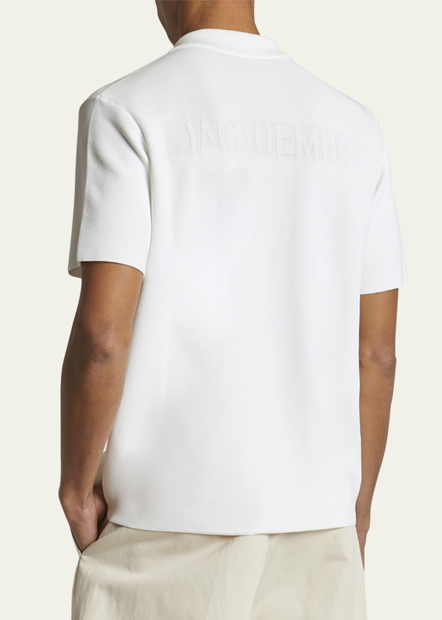 Jacquemus Men's Polo Shirt with Knit Logo Image 3 of 5