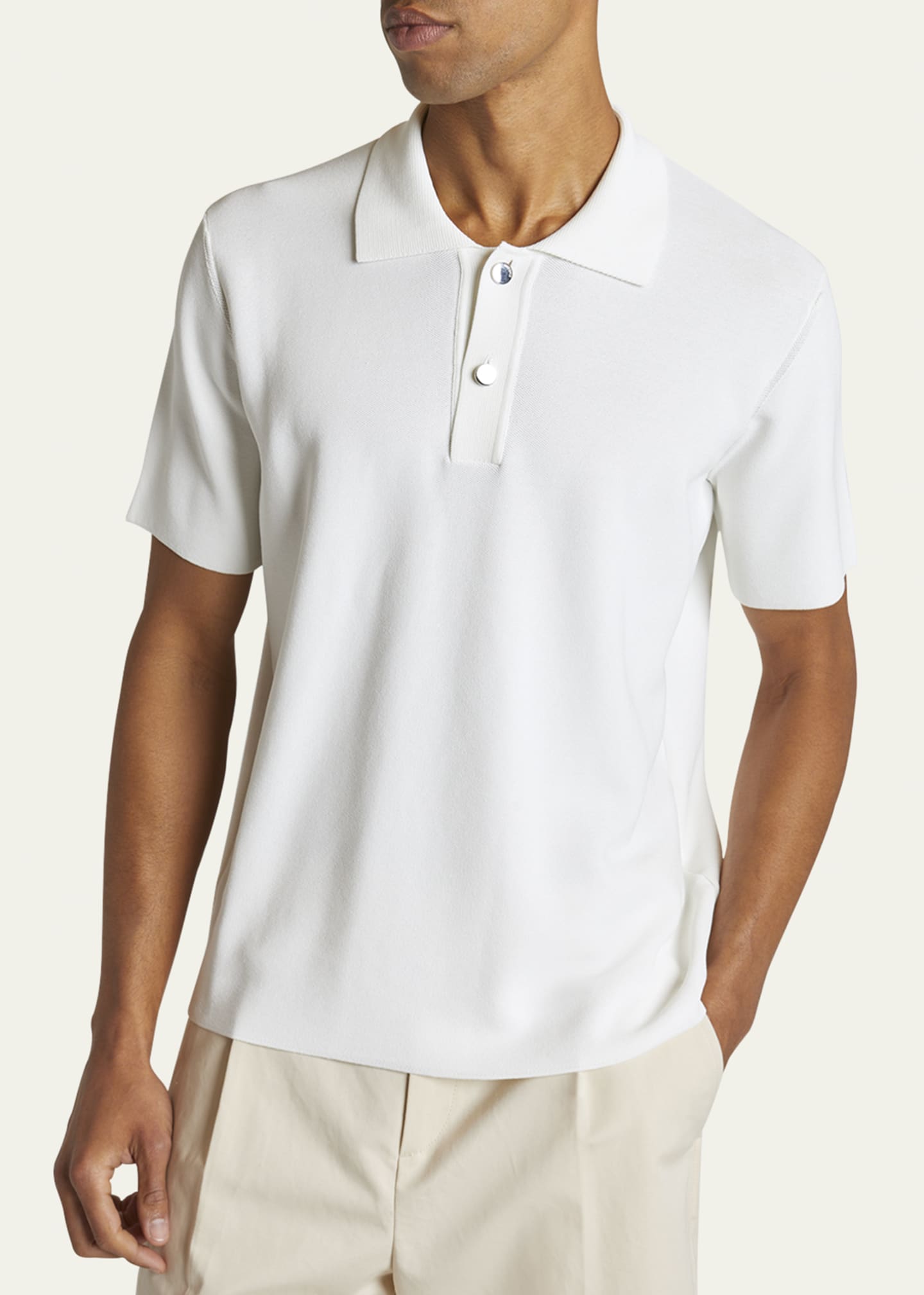 Jacquemus Men's Polo Shirt with Knit Logo Image 4 of 5