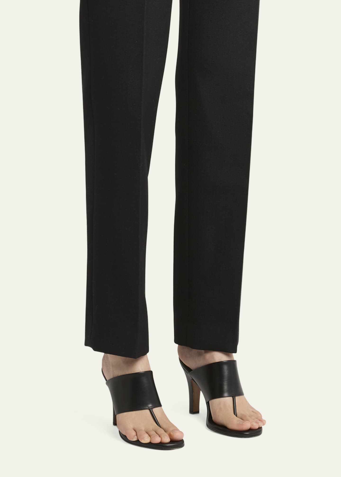 THE ROW Signum Leather Heeled Thong Sandals Image 2 of 5
