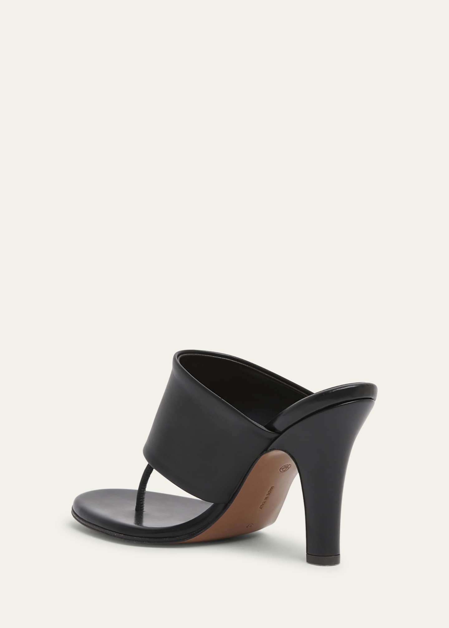THE ROW Signum Leather Heeled Thong Sandals Image 4 of 5