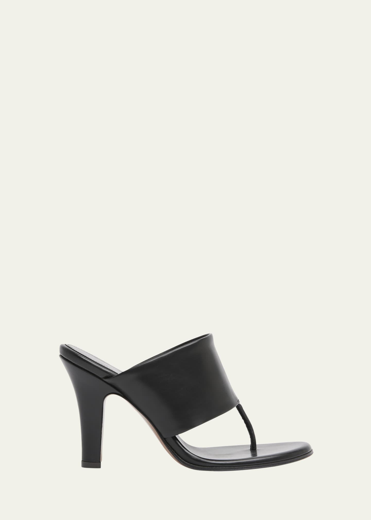 THE ROW Signum Leather Heeled Thong Sandals Image 1 of 5
