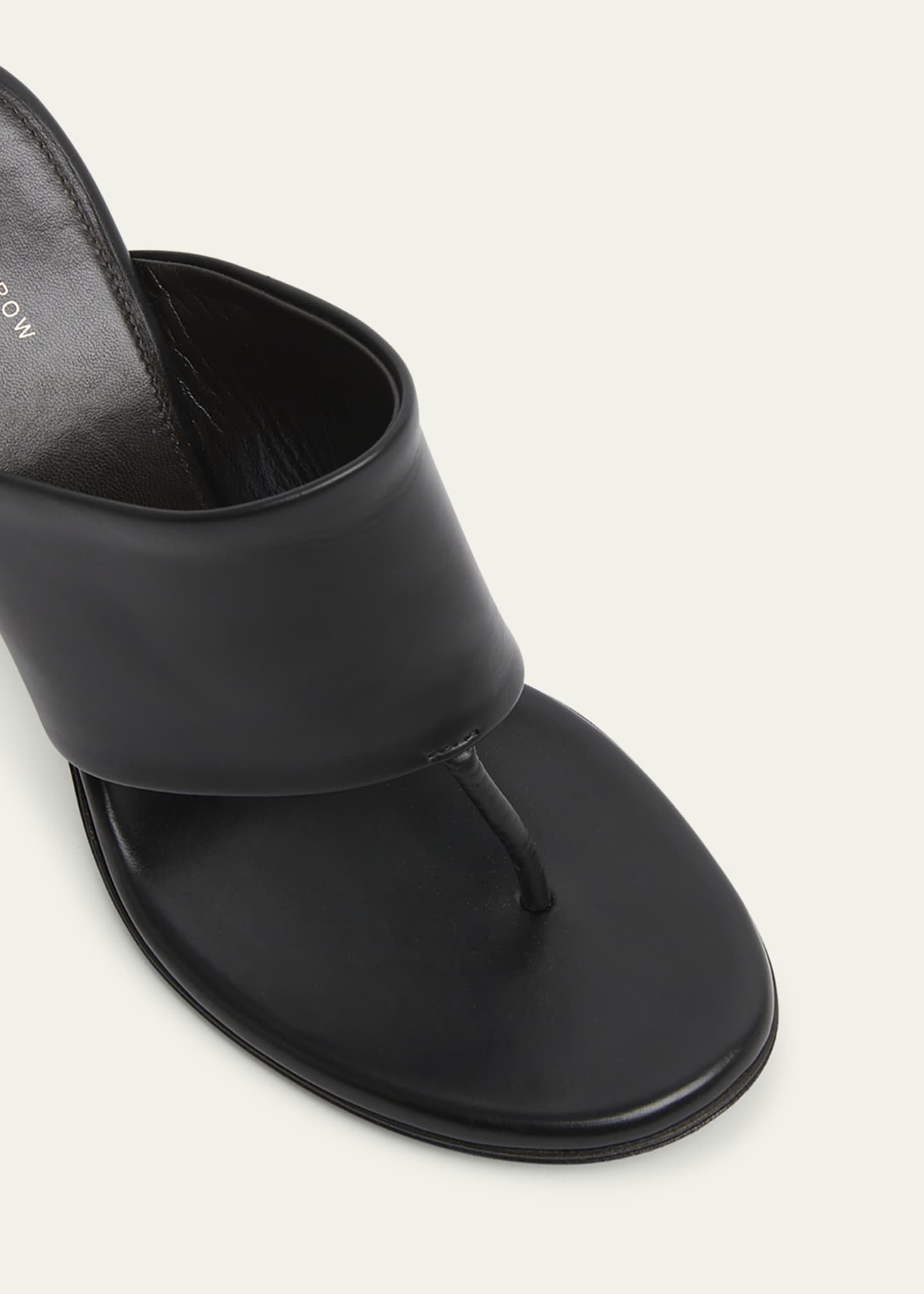 THE ROW Signum Leather Heeled Thong Sandals Image 5 of 5