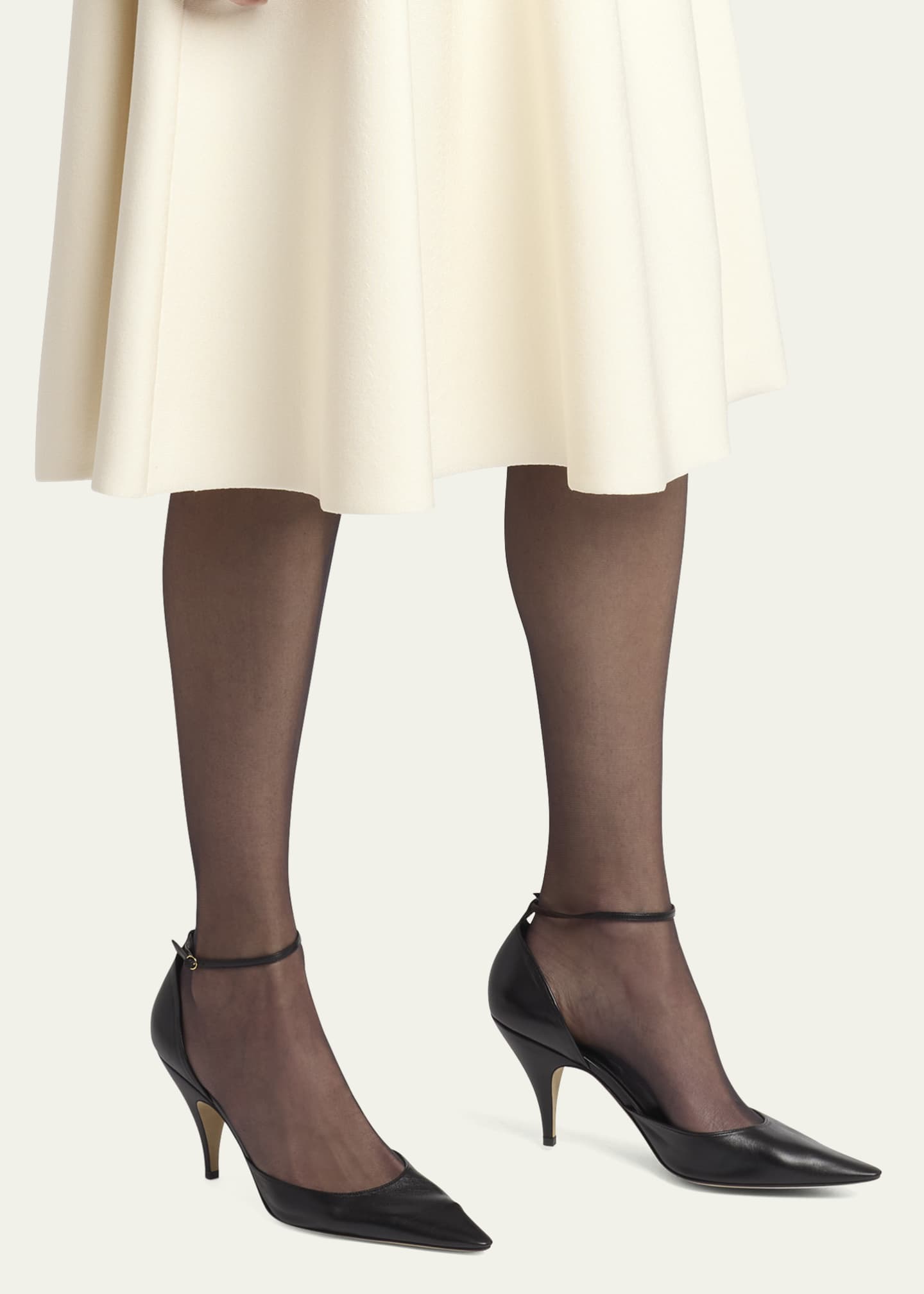 THE ROW Liisa Leather D Orsay Ankle Strap Pumps Bergdorf Goodman