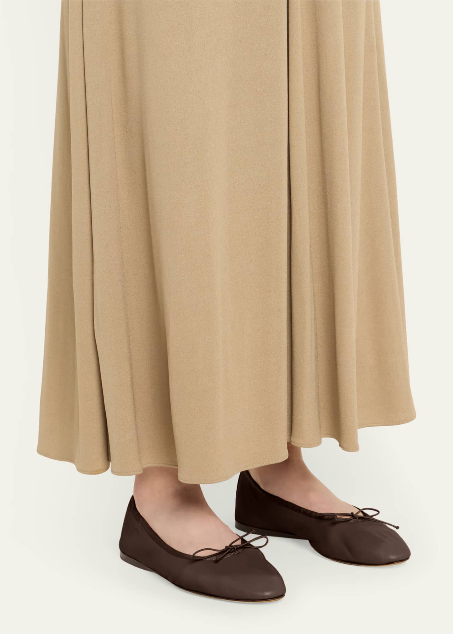 THE ROW Awar Leather Bow Ballerina Flats Image 2 of 6