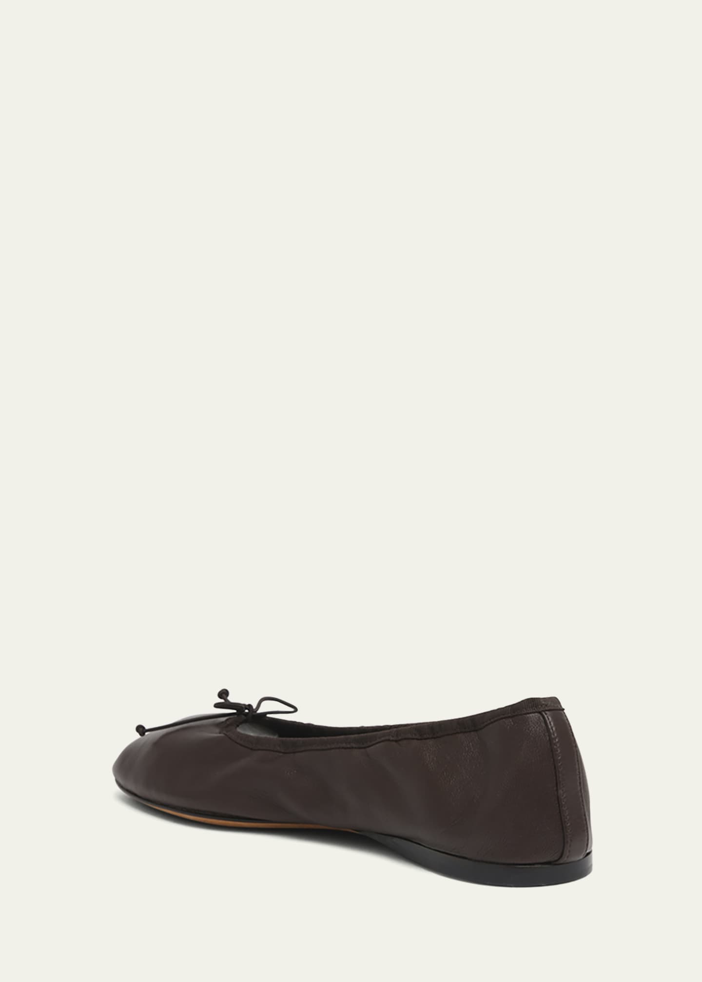 THE ROW Awar Leather Bow Ballerina Flats Image 4 of 6