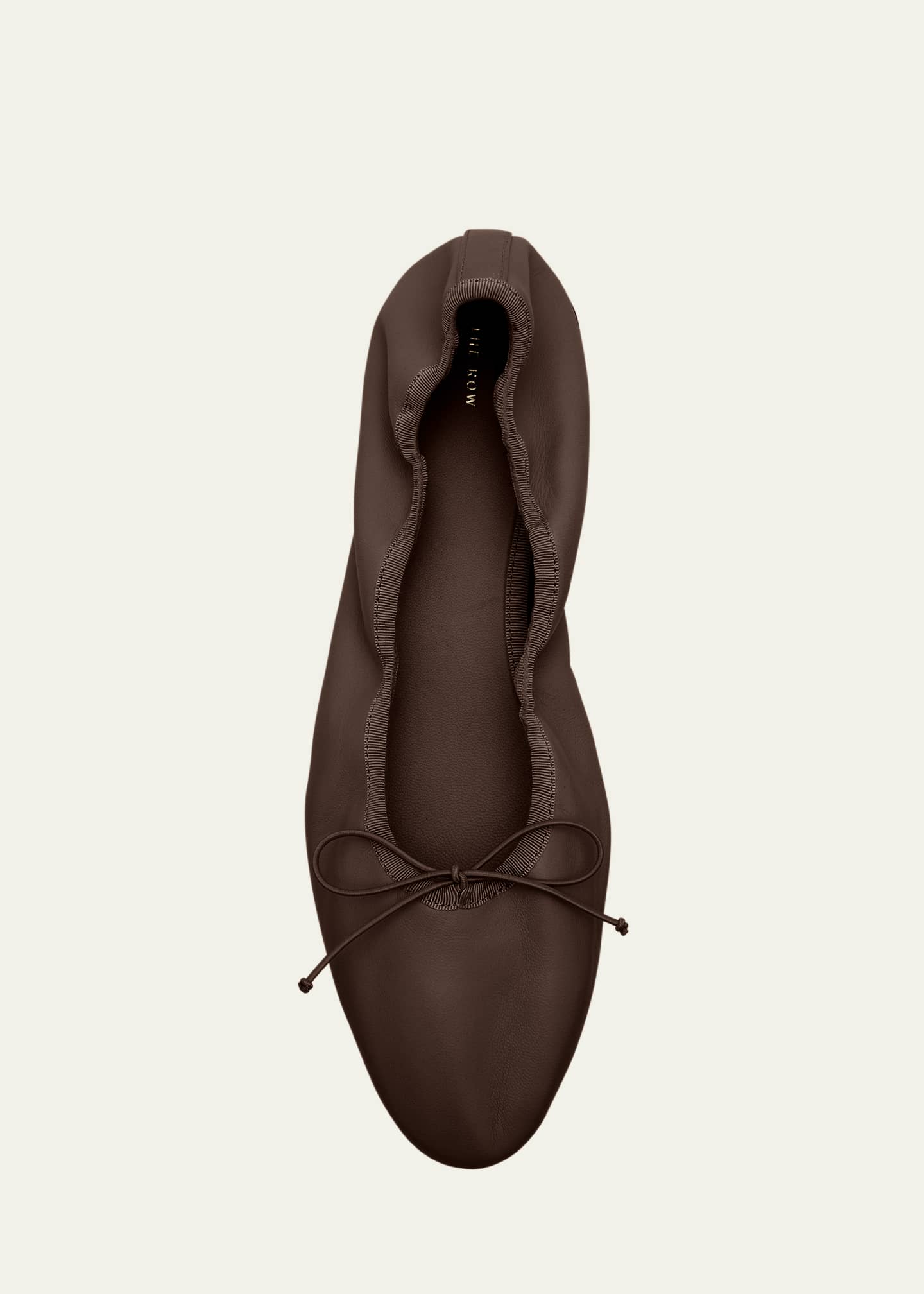 THE ROW Awar Leather Bow Ballerina Flats Image 6 of 6