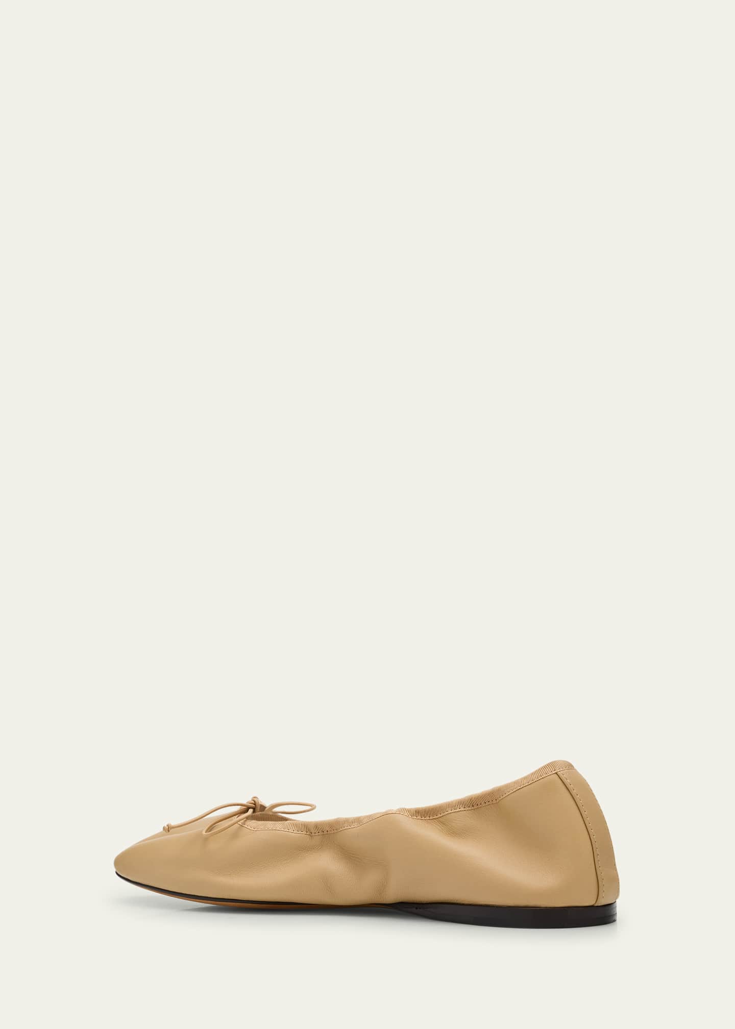 THE ROW Awar Leather Bow Ballerina Flats Image 4 of 6