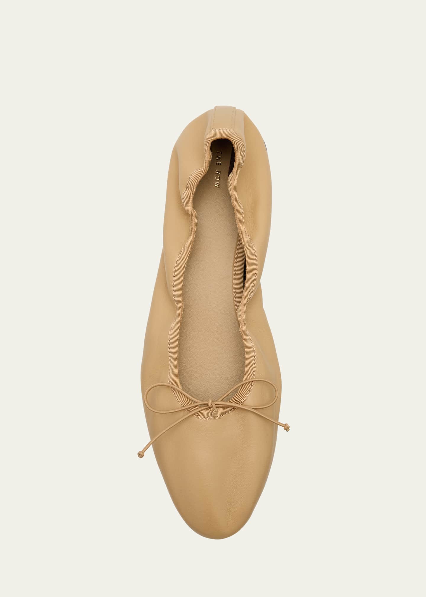 THE ROW Awar Leather Bow Ballerina Flats Image 6 of 6