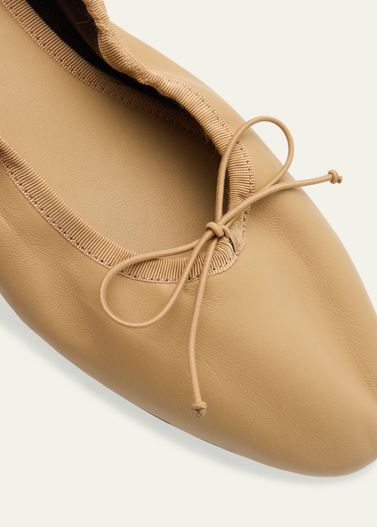 THE ROW Awar Leather Bow Ballerina Flats Image 5 of 6