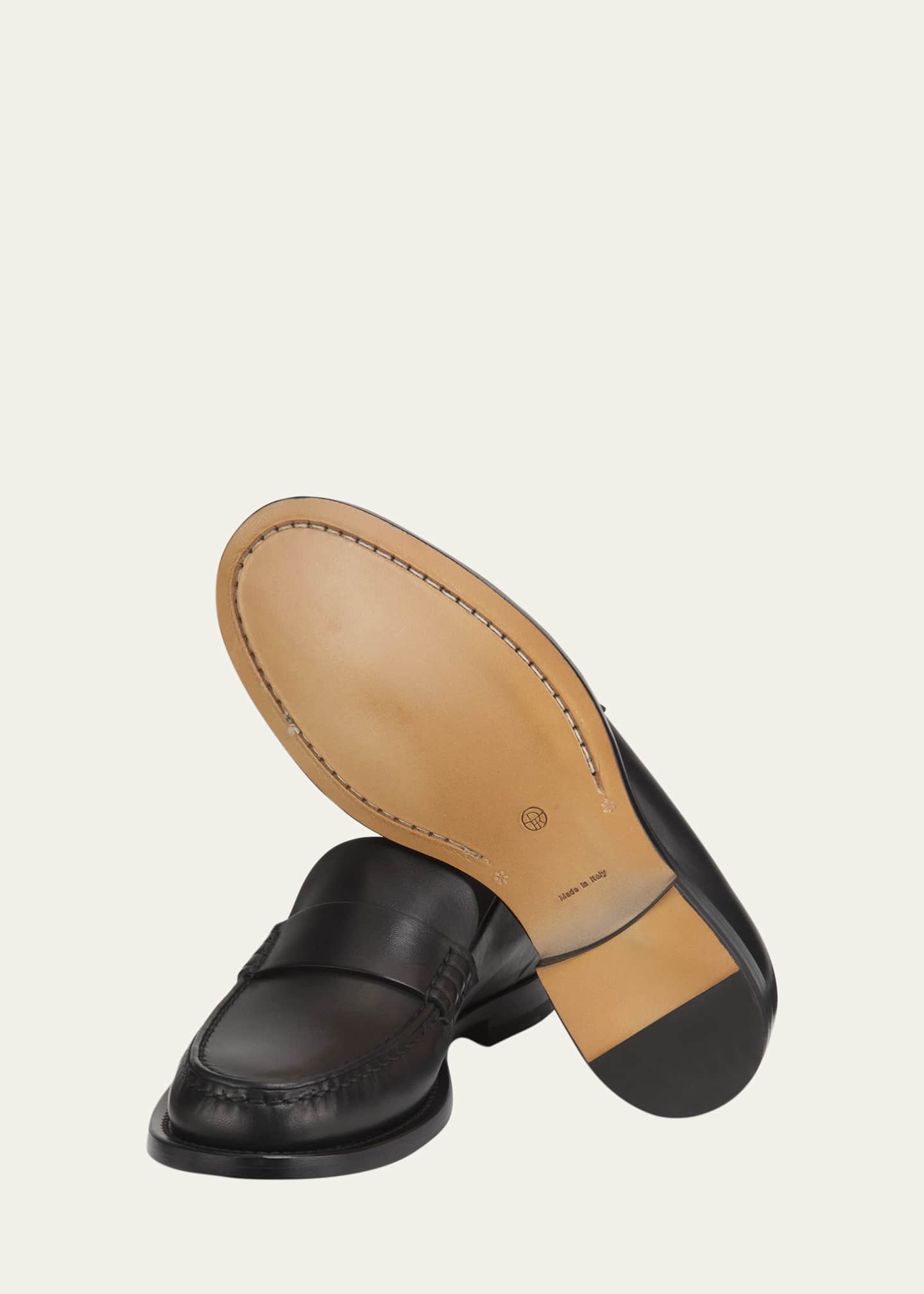 THE ROW Novus Leather Slip-On Loafers - Bergdorf Goodman
