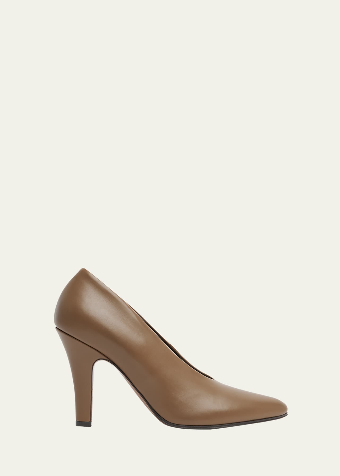 THE ROW Prudens Leather Stiletto Pumps Image 1 of 3