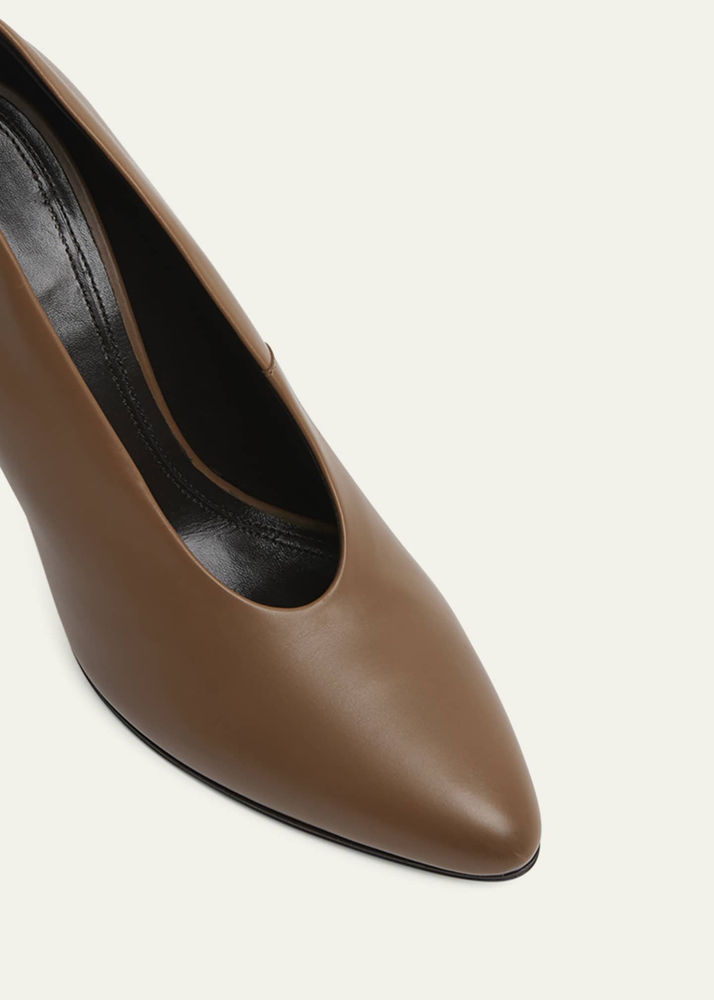 THE ROW Prudens Leather Stiletto Pumps Image 3 of 3