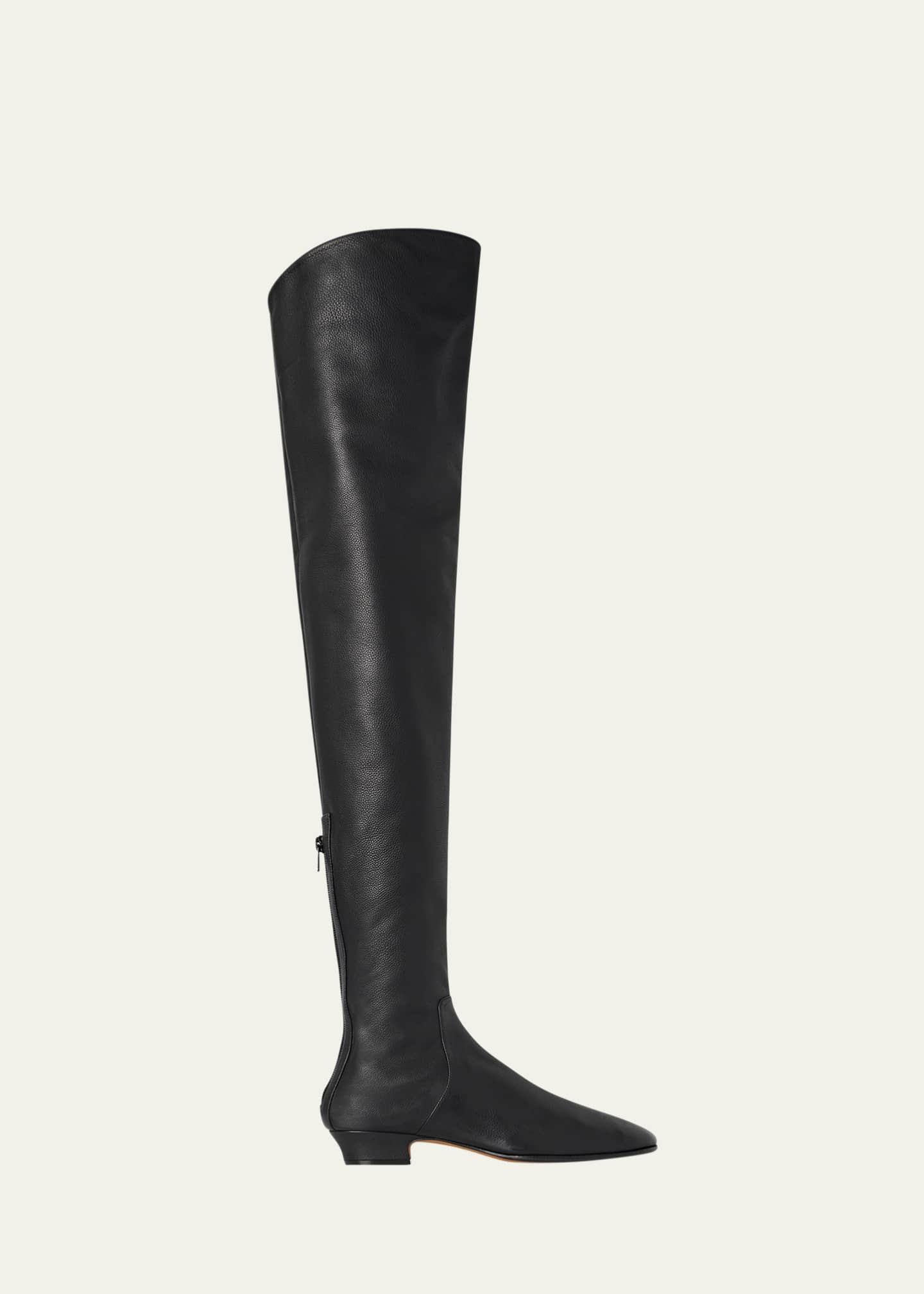 The Row Awar Leather Over The Knee Boots Black Women s 37EU Boots Over The Knee Boots
