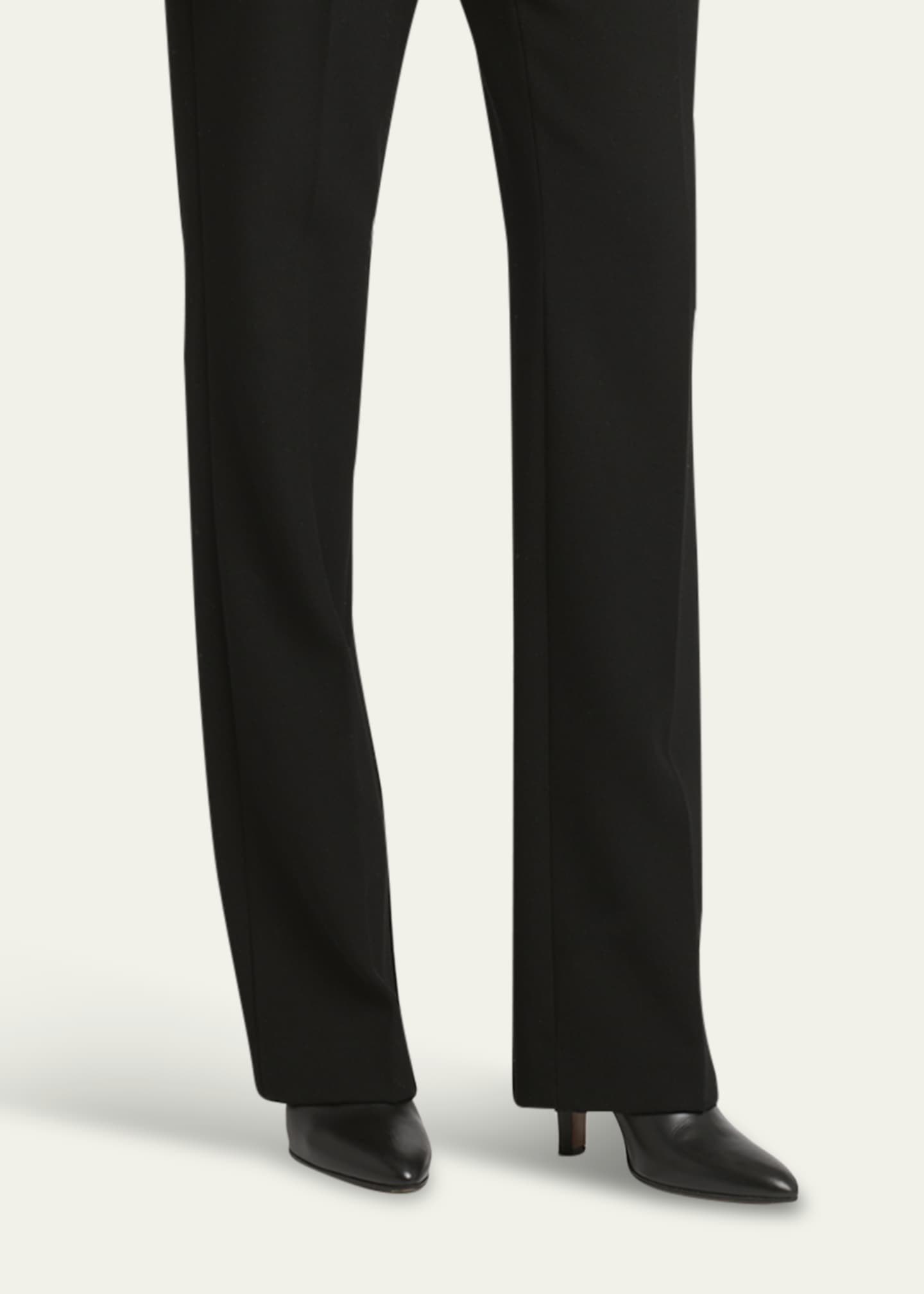 THE ROW Prudens Leather Stiletto Ankle Booties Image 2 of 5