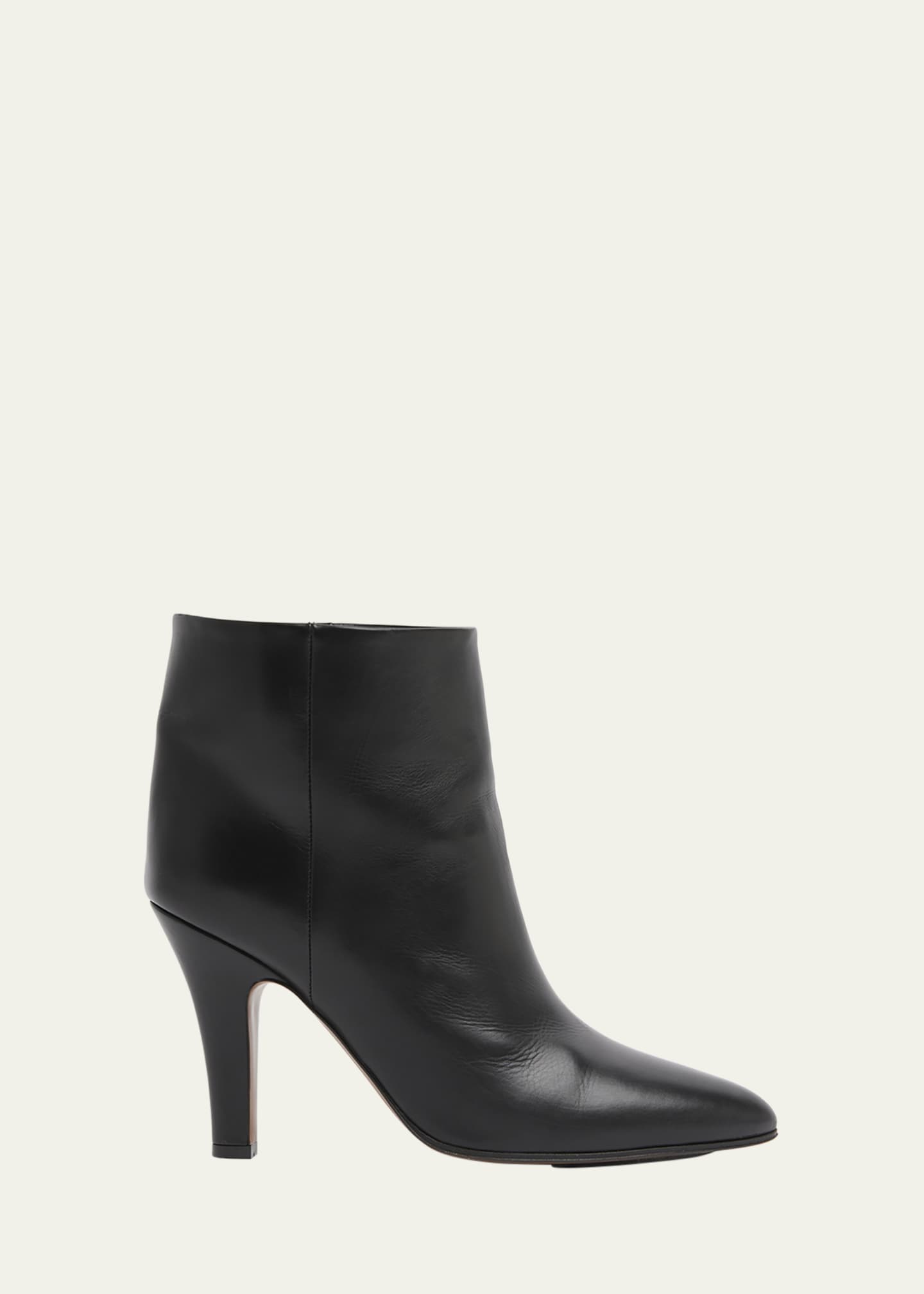 THE ROW Prudens Leather Stiletto Ankle Booties Image 1 of 5