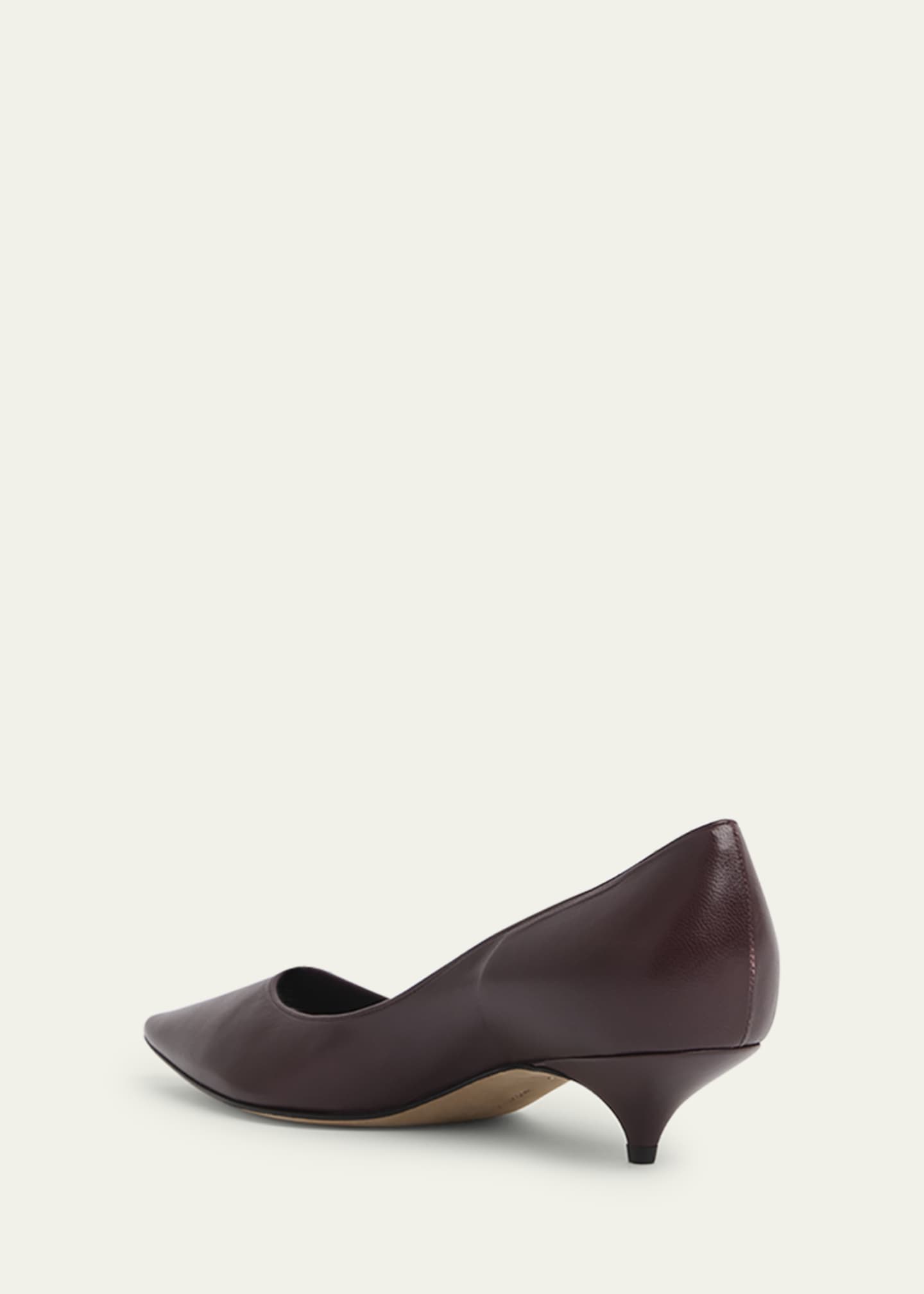 THE ROW Liisa Leather Kitten Heel Pumps Bergdorf Goodman