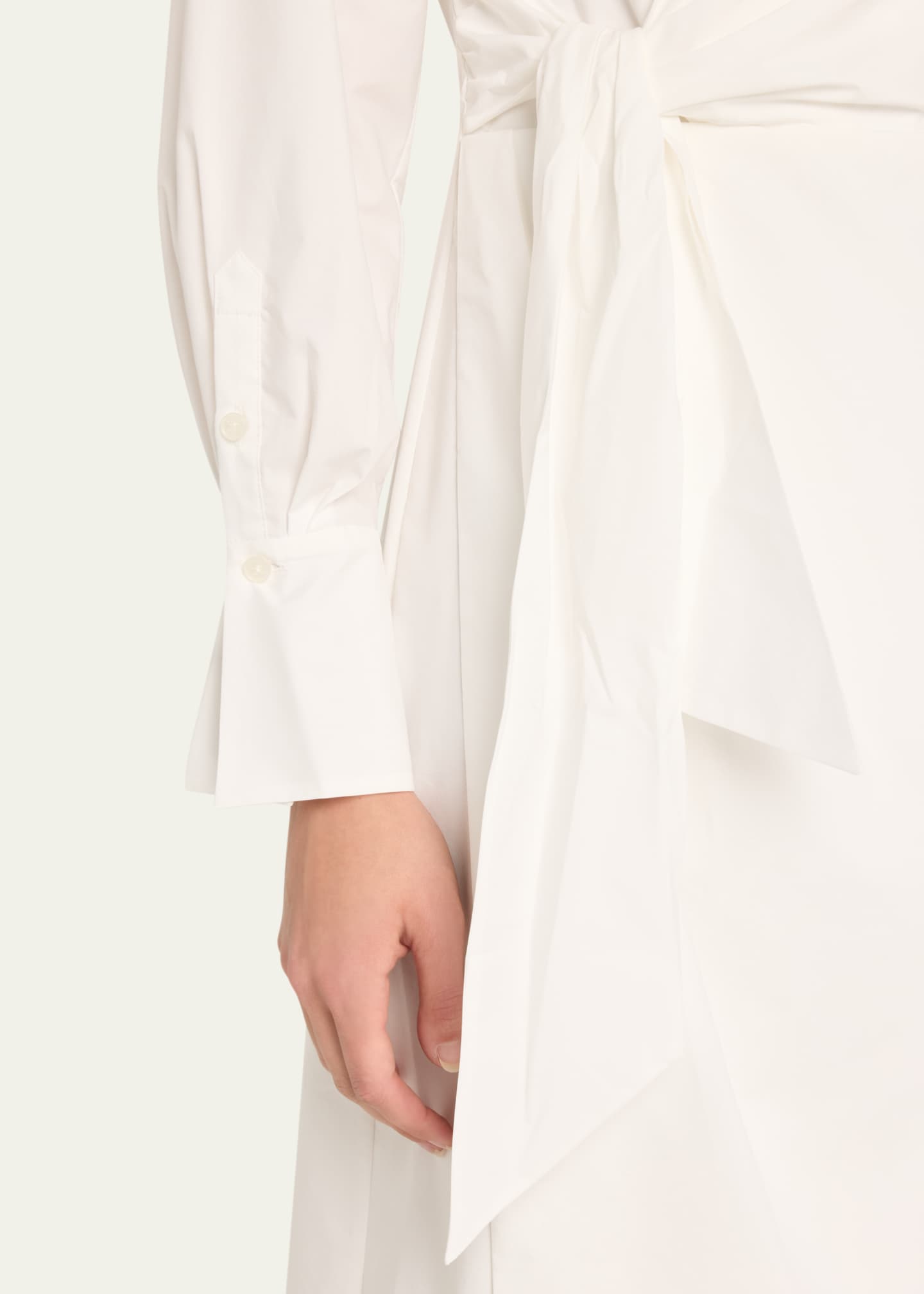 SIMKHAI Briar Draped Midi Wrap Dress Image 5 of 5