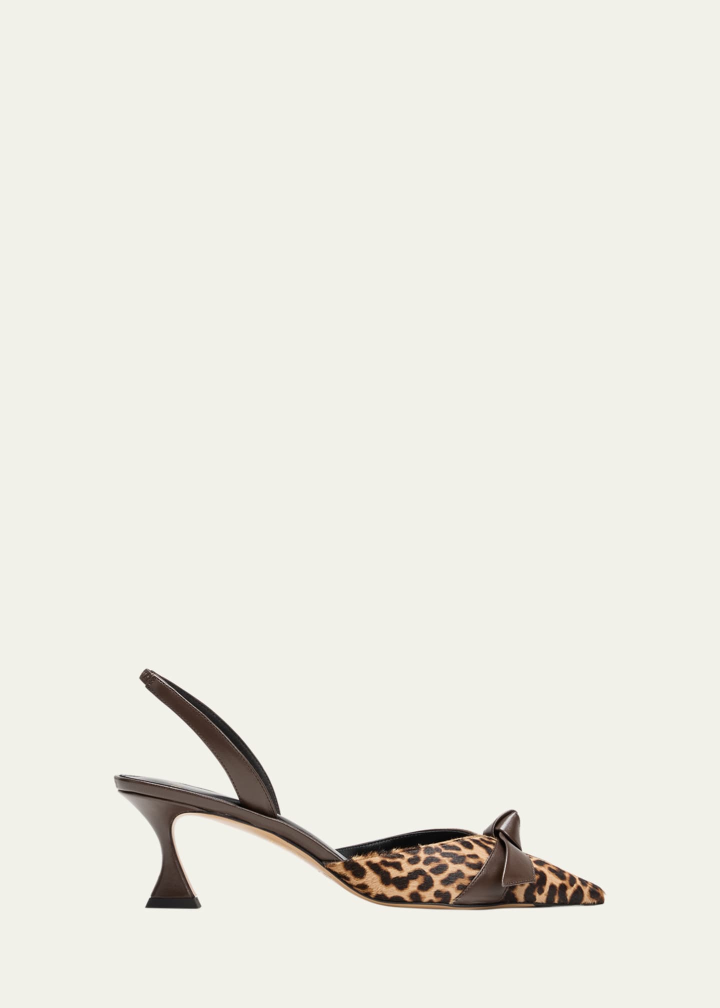Alexandre Birman Clarita Bell Leopard Bow Halter Pumps Image 1 of 5