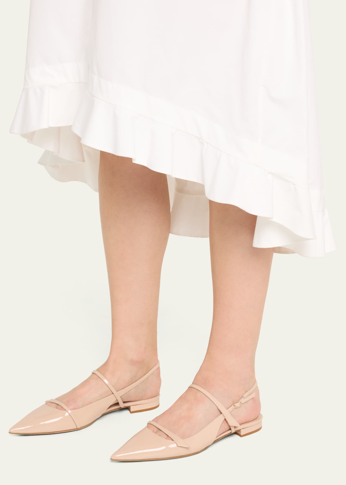 Alexandre Birman Tita Patent Slingback Ballerina Flats Image 2 of 5
