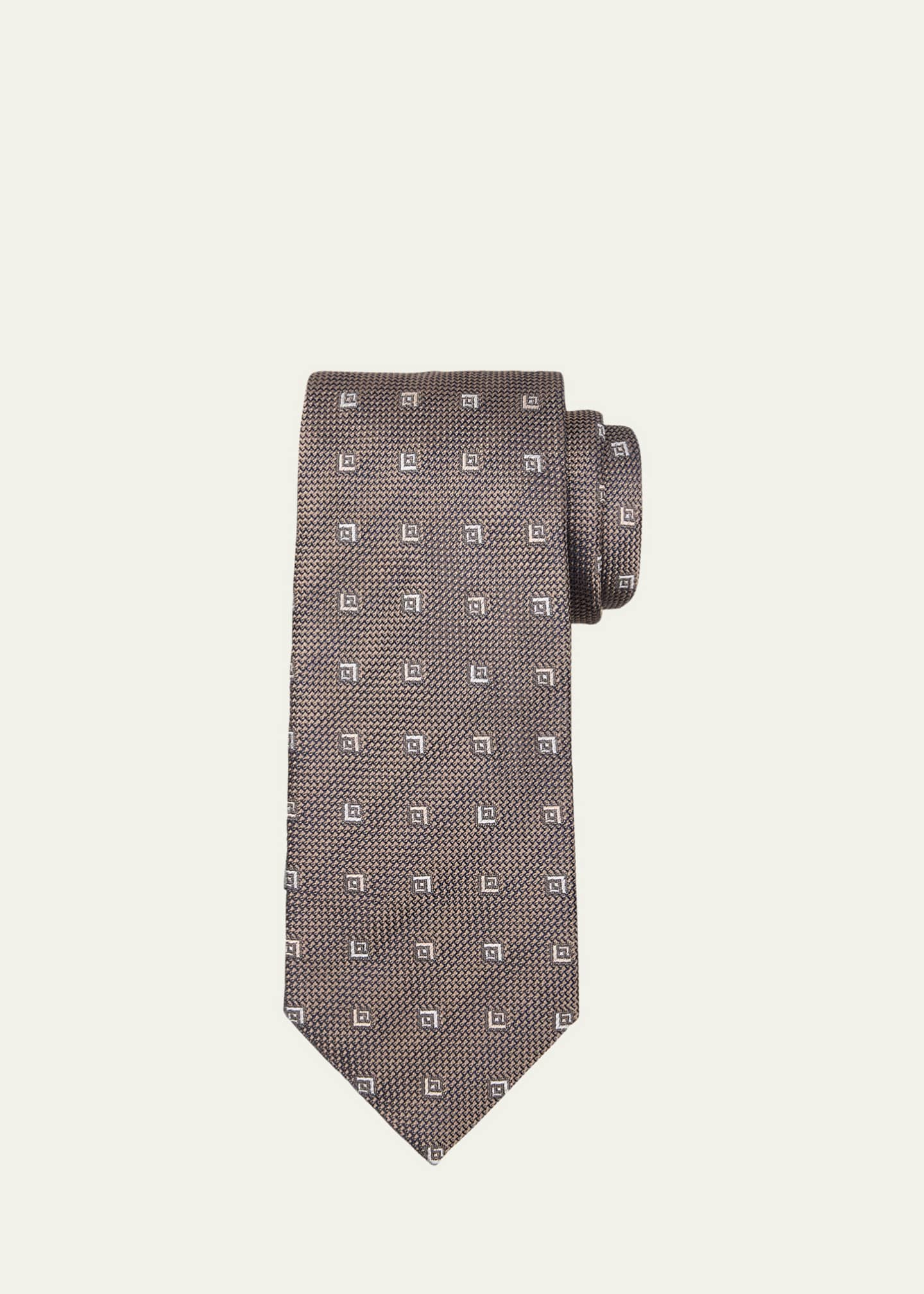 brioni pattern jacquard tie