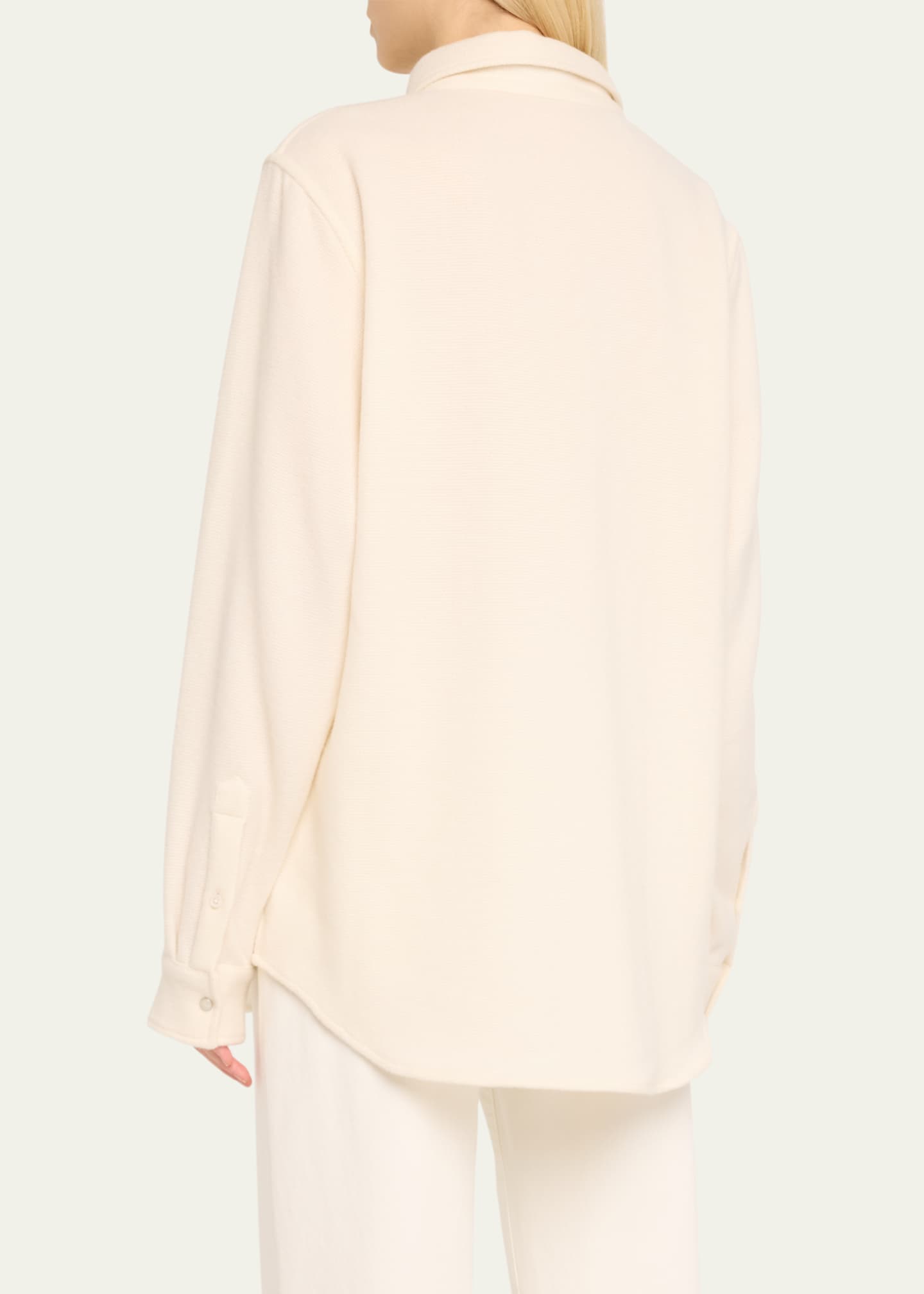 God's True Cashmere Cashmere Button-Front Shirt Image 3 of 5