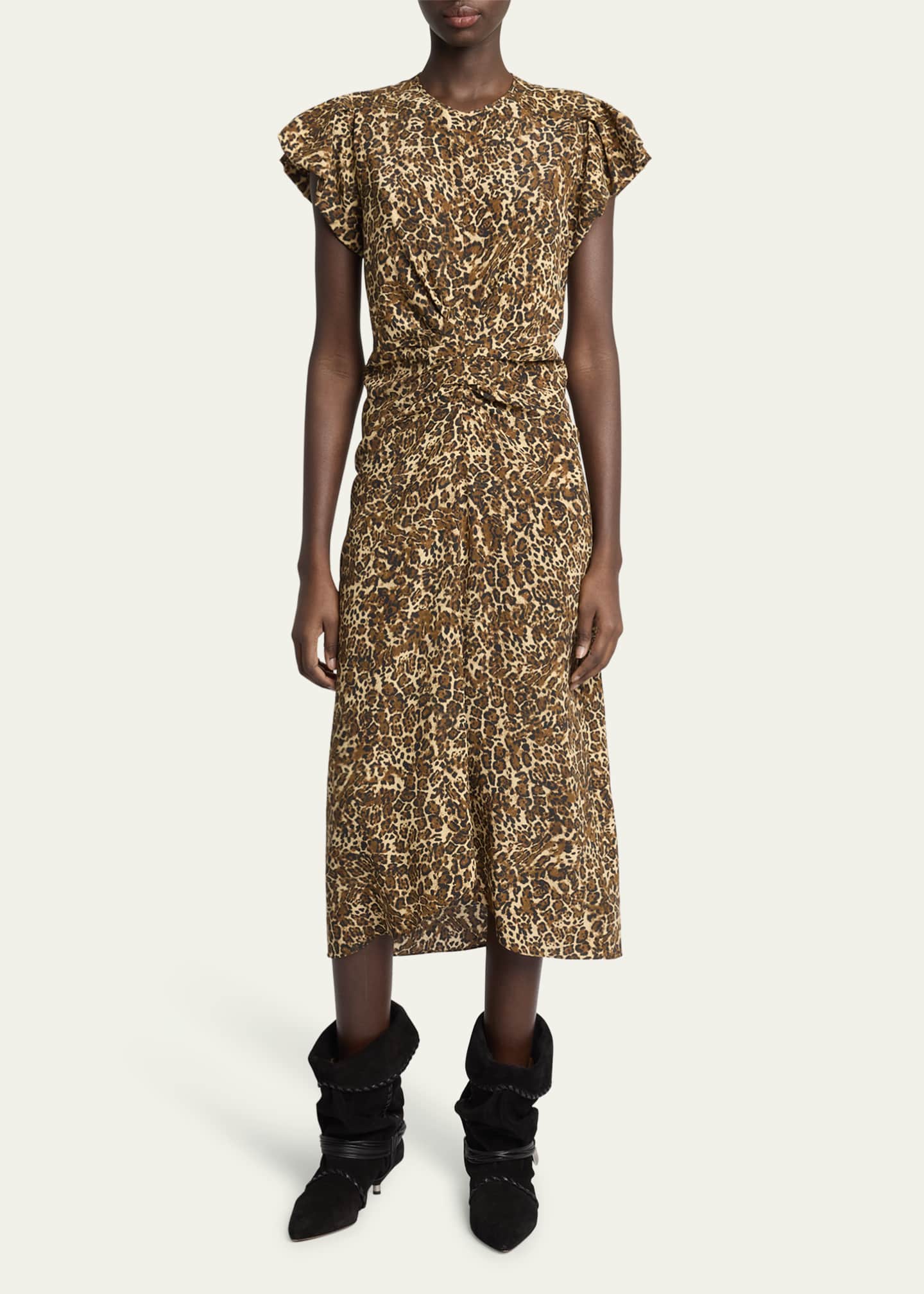 Cheetah midi dress clearance
