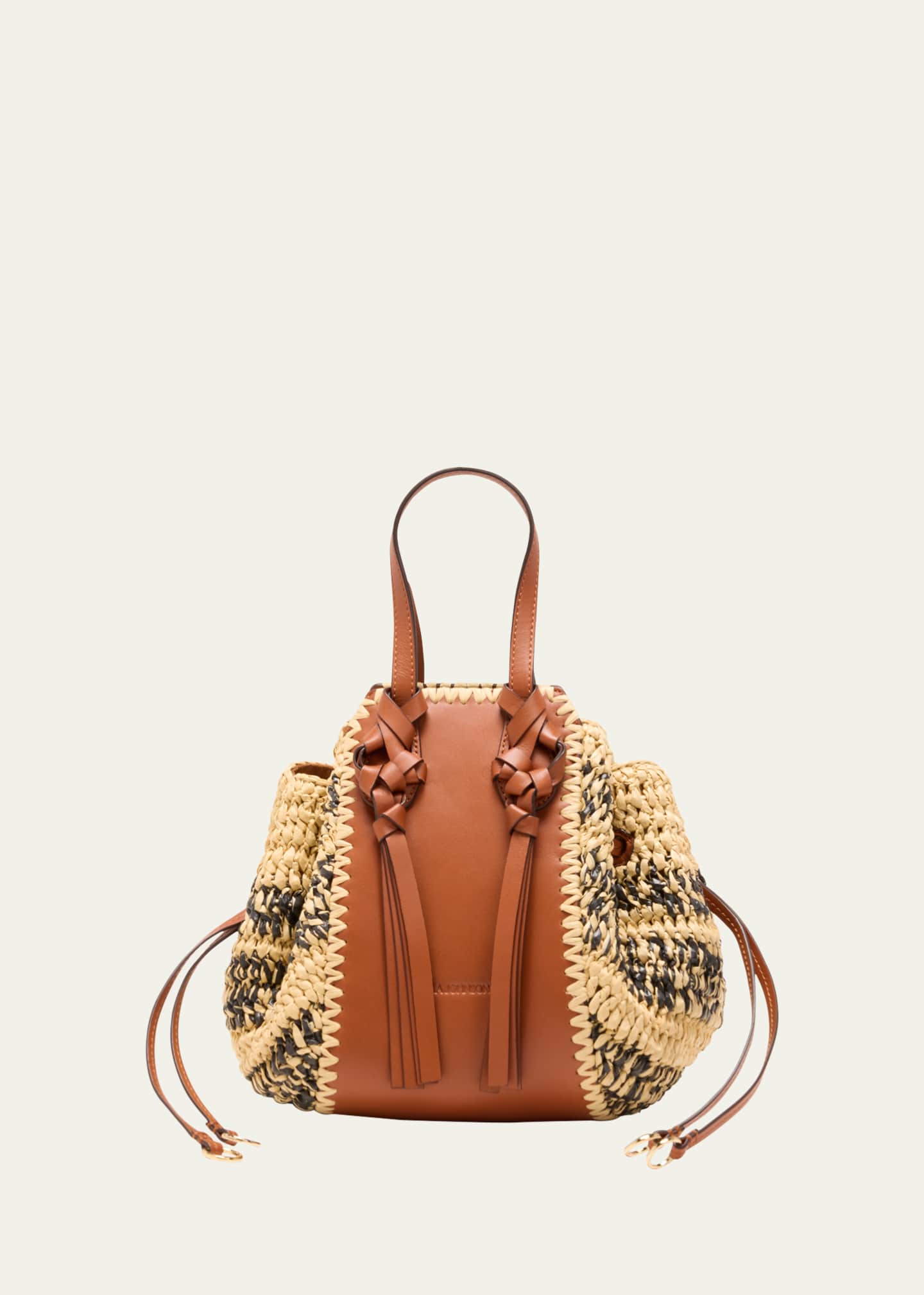 Ulla Johnson Gio Woven Crossbody Bag Melange Stripe