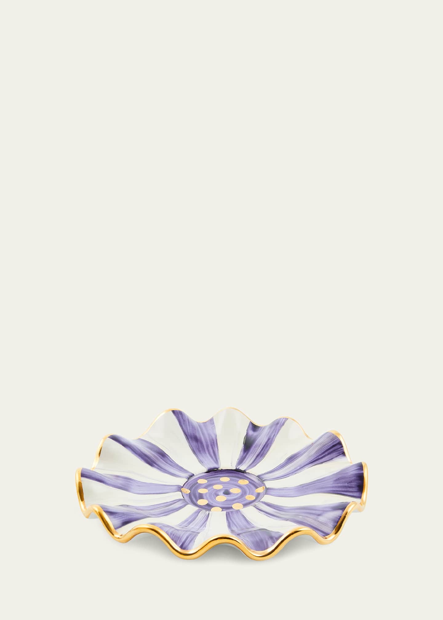 MacKenzie-Childs Plum Check Ceramic Saucer Image 2 of 3