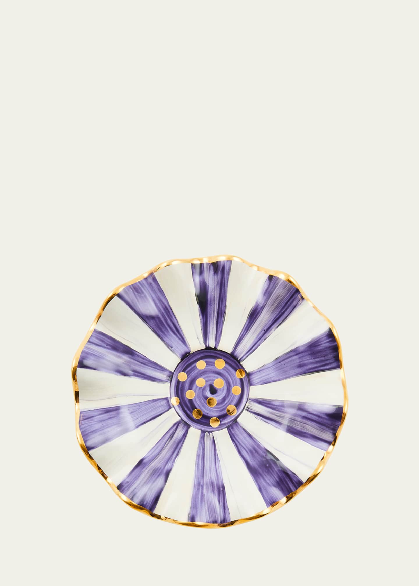 MacKenzie-Childs Plum Check Ceramic Saucer Image 1 of 3