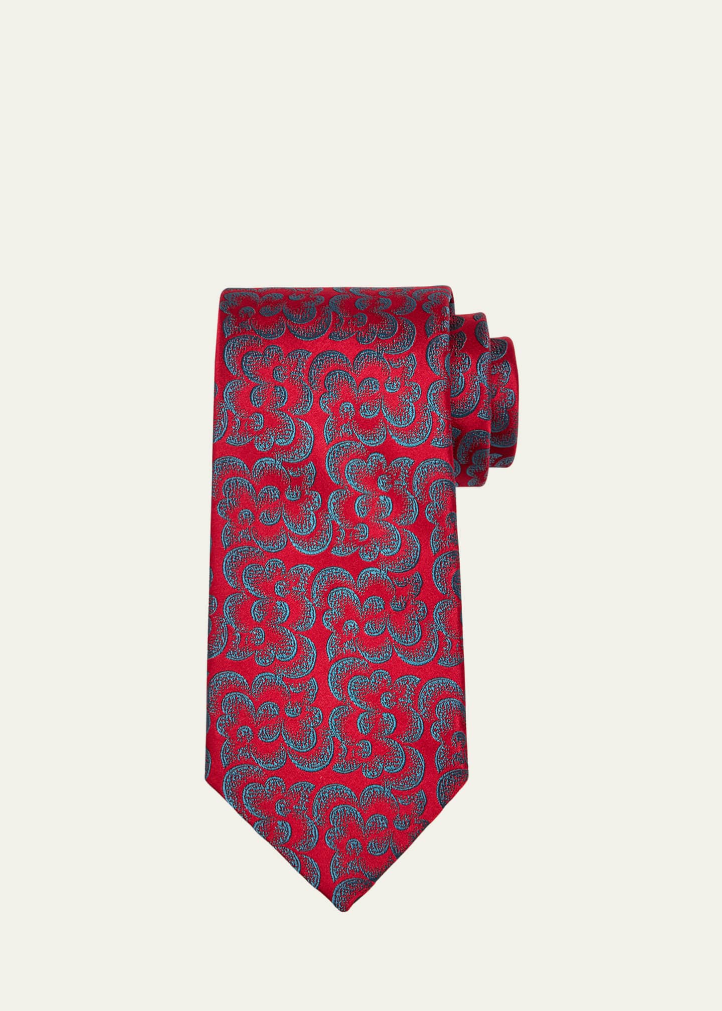 Charvet Men's Floral Silk Tie