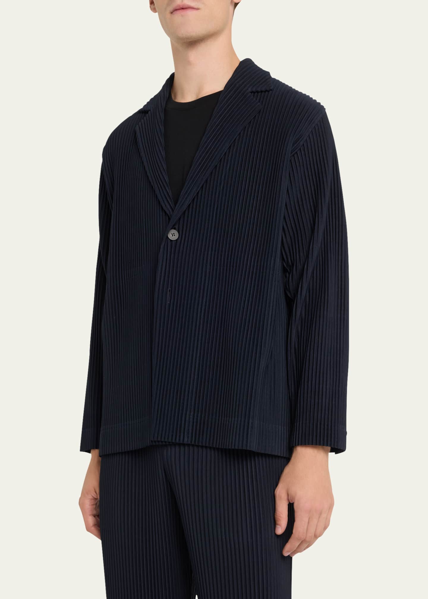 Homme Plisse Issey Miyake Men's Pleated Polyester Sport Jacket Image 4 of 5